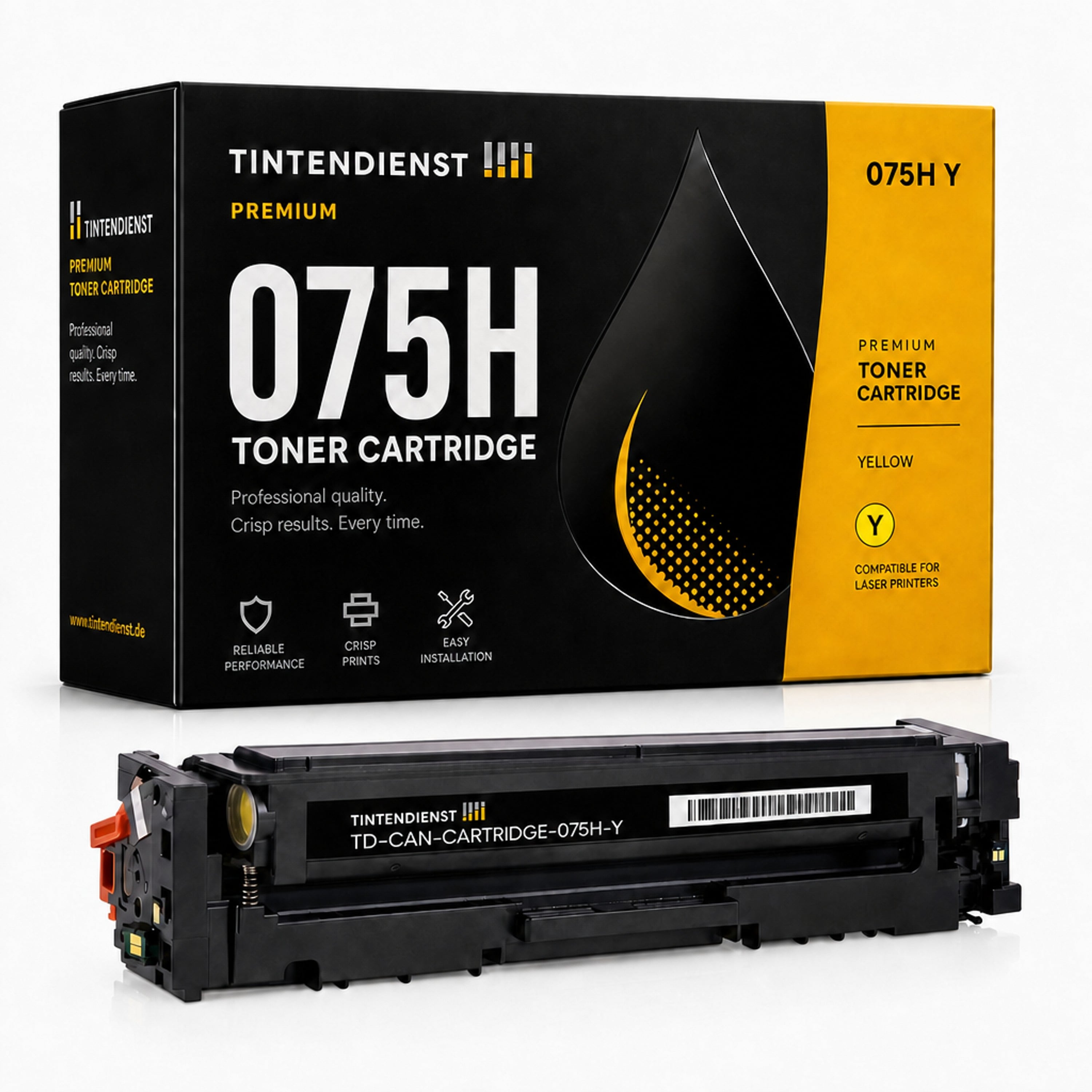 Toner kompatibel zu Canon 075H, gelb