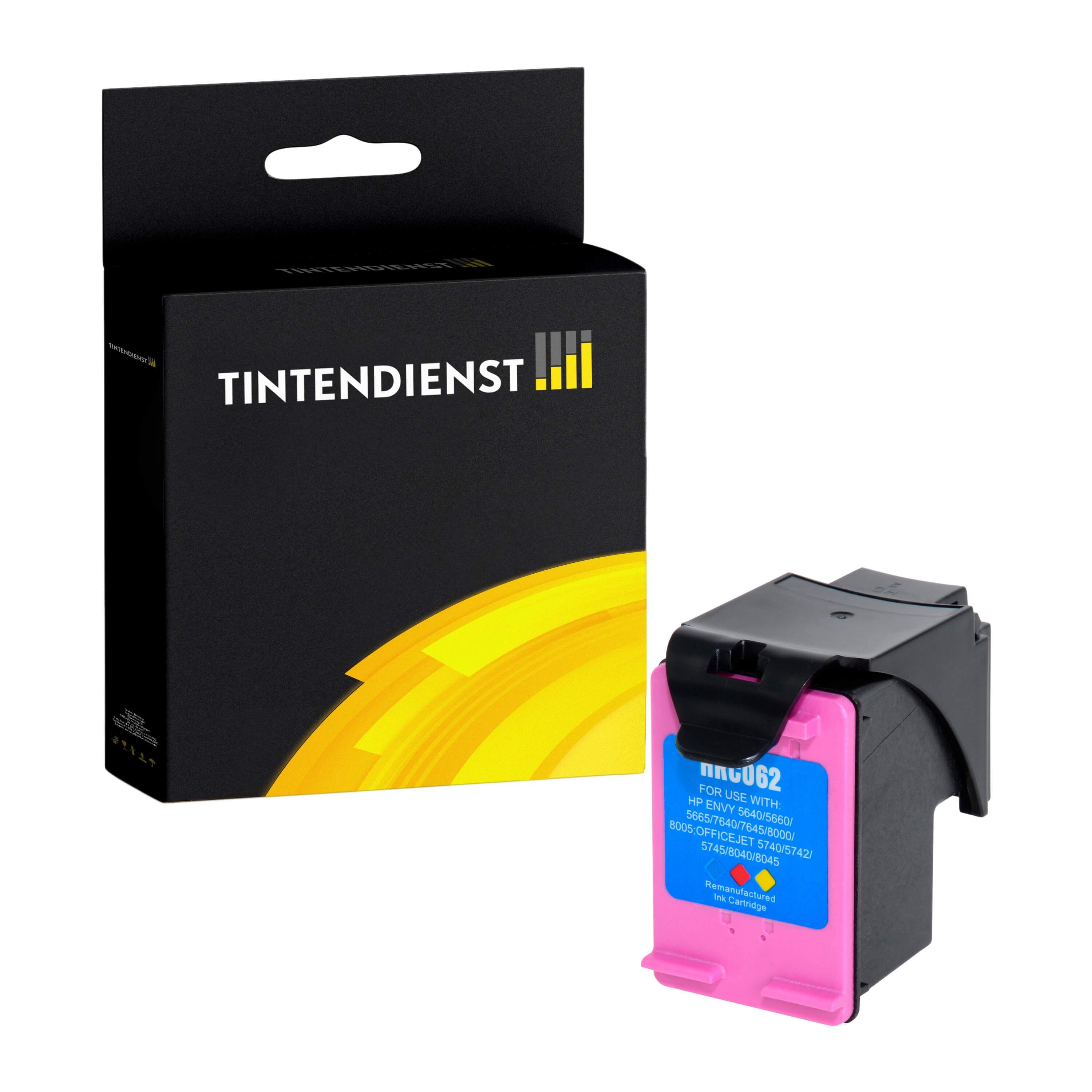 Tintendienst kompatibel für HP Tintenpatrone C2P07AE / 62XL Color [XL Füllmenge]