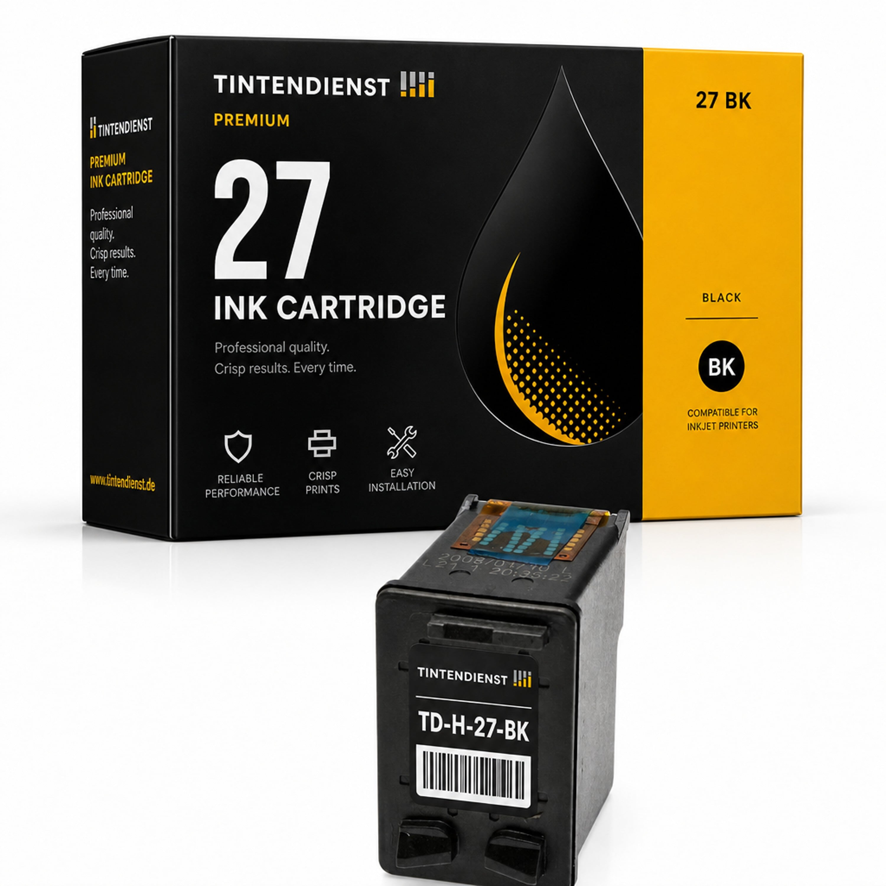Druckerpatrone kompatibel zu HP 27, schwarz
