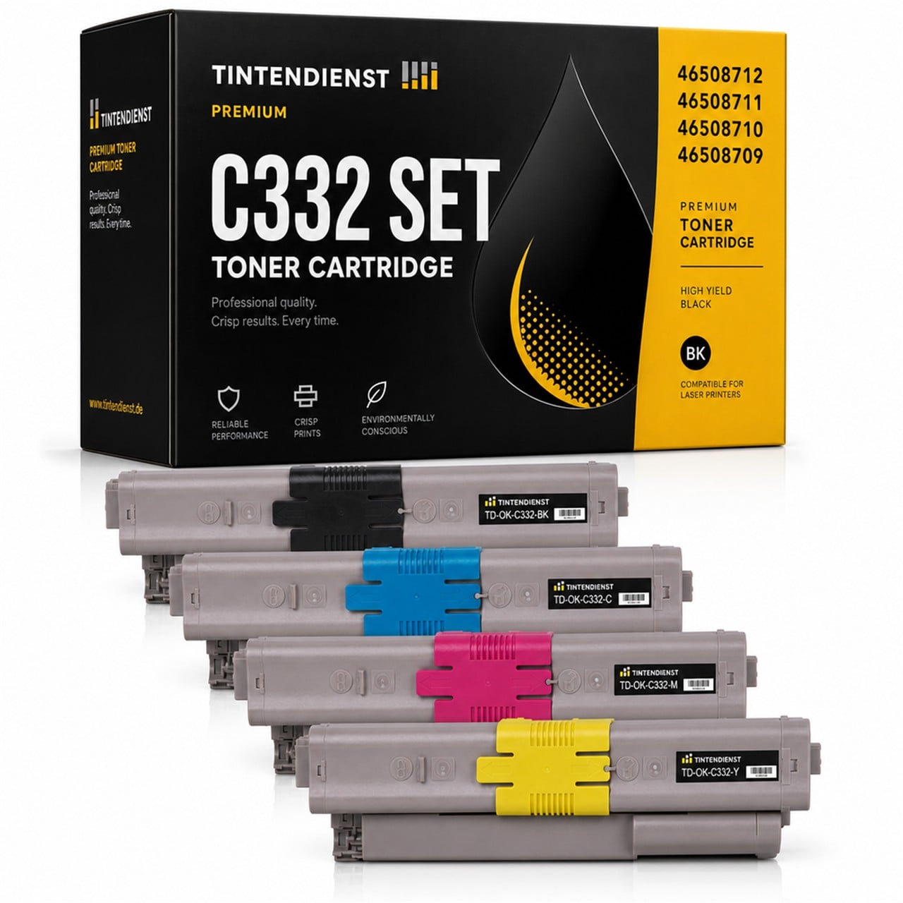 Set kompatibel zu OKI 46508712, 4 Toner