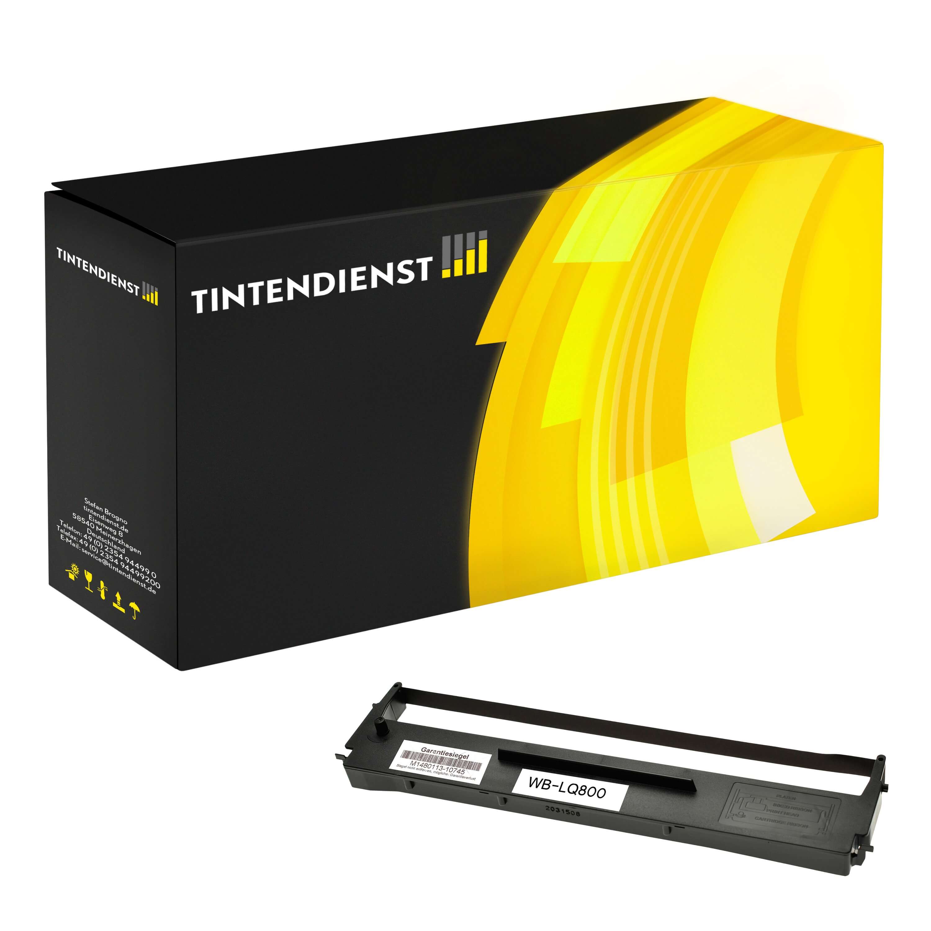 Tintendienst kompatibel für Epson Farbband C13S015021 / 7753 Schwarz