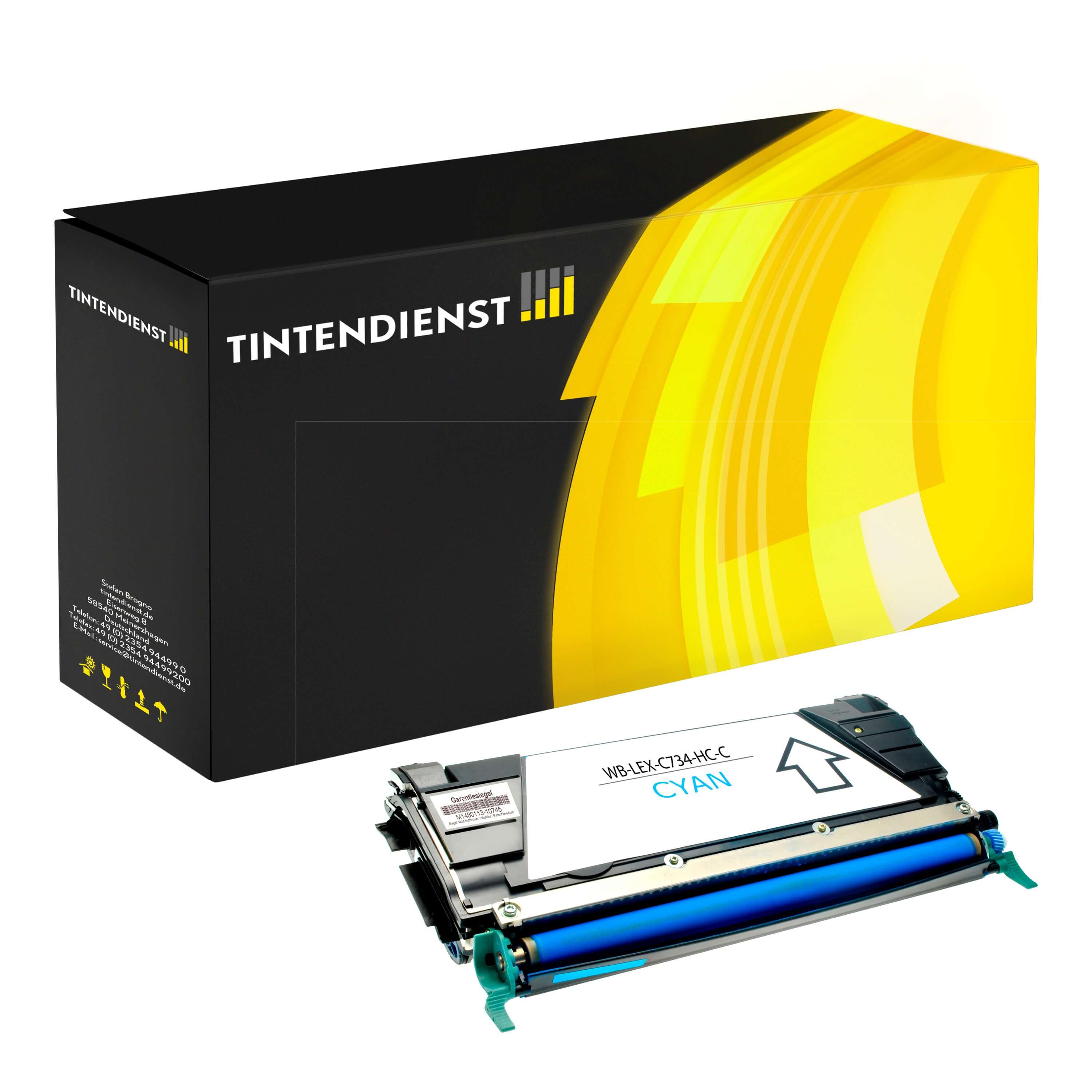 Toner kompatibel zu Lexmark C734A2CG, cyan