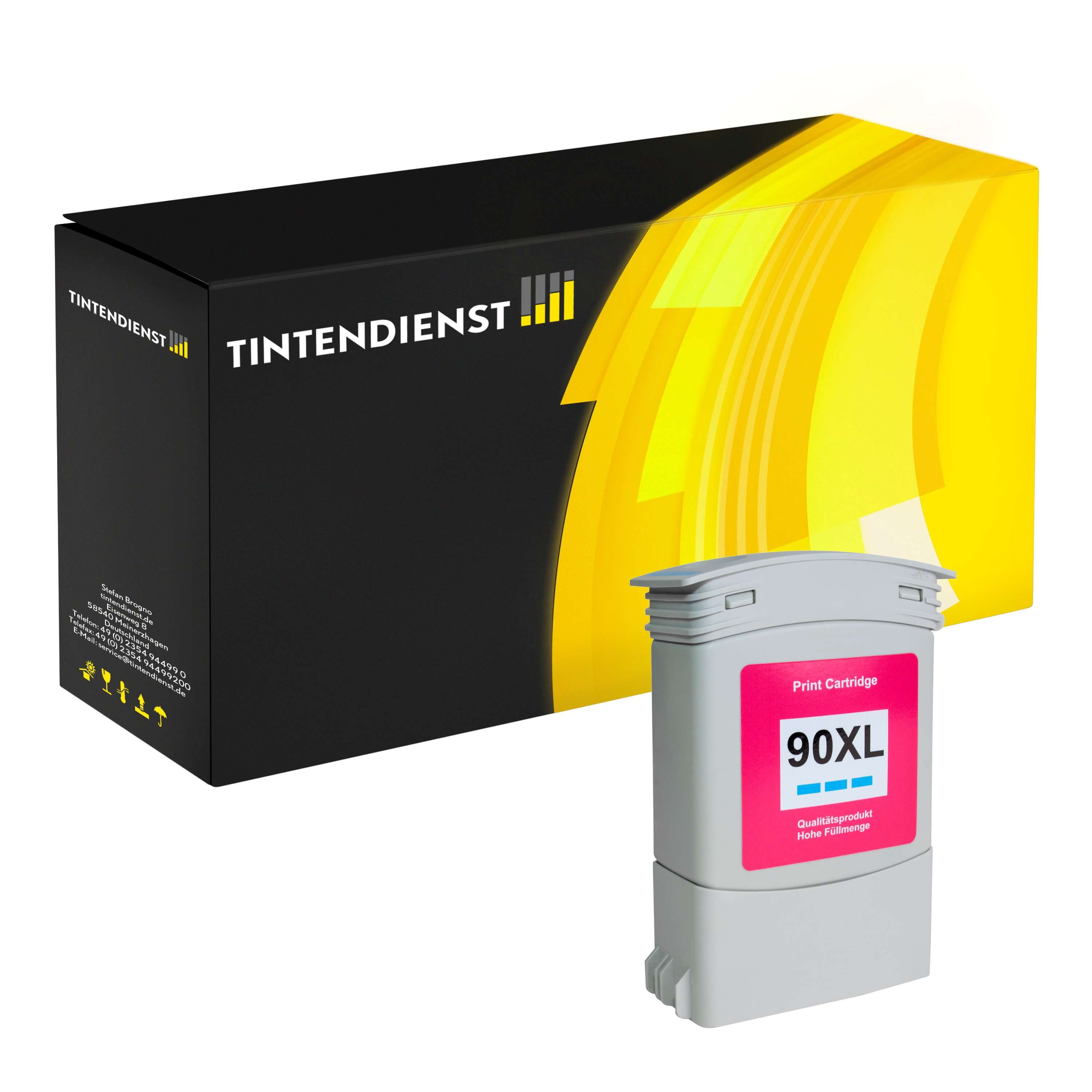 Druckerpatrone kompatibel zu HP 90, cyan