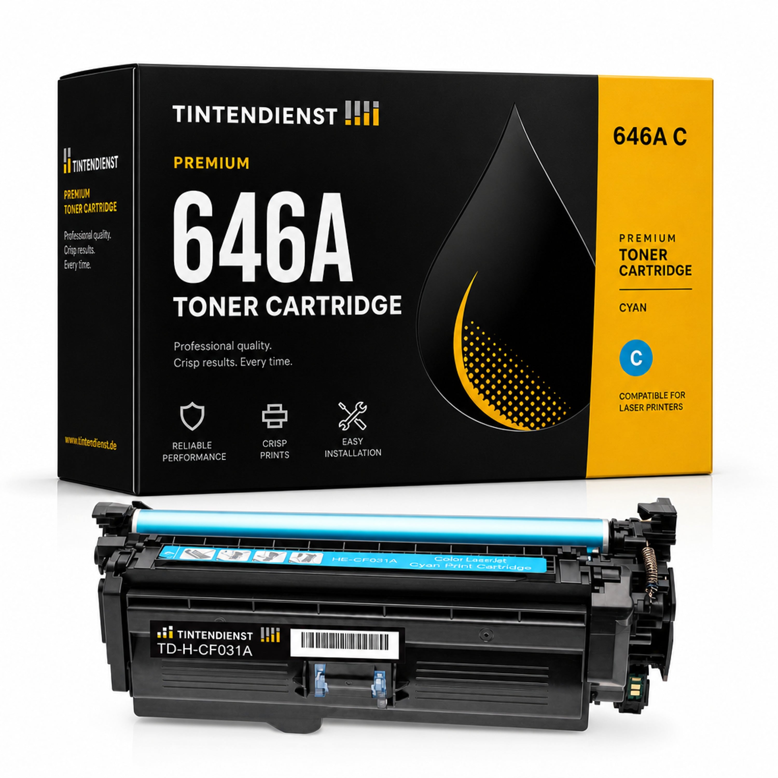 Toner kompatibel zu HP 646A, cyan