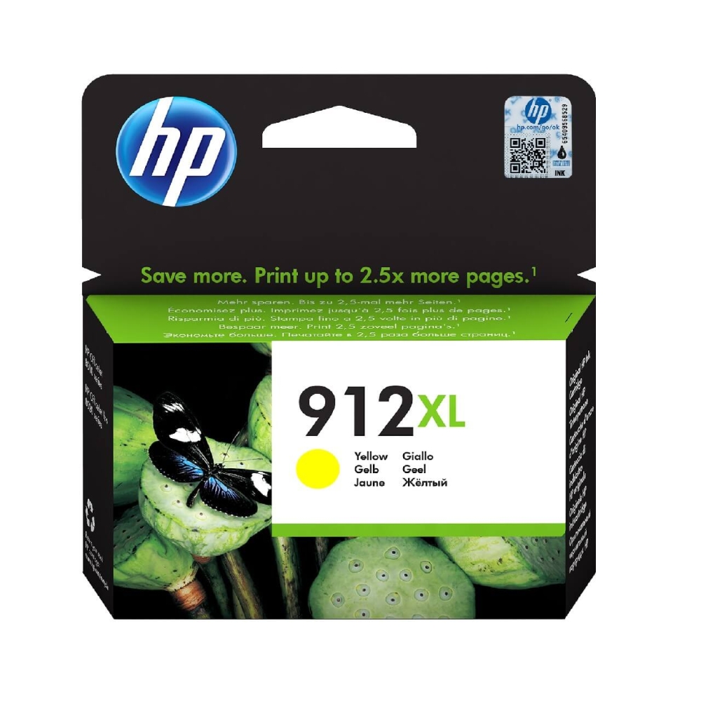 Original HP Tintenpatrone 3YL83AE / 912XL Gelb [XL Füllmenge]