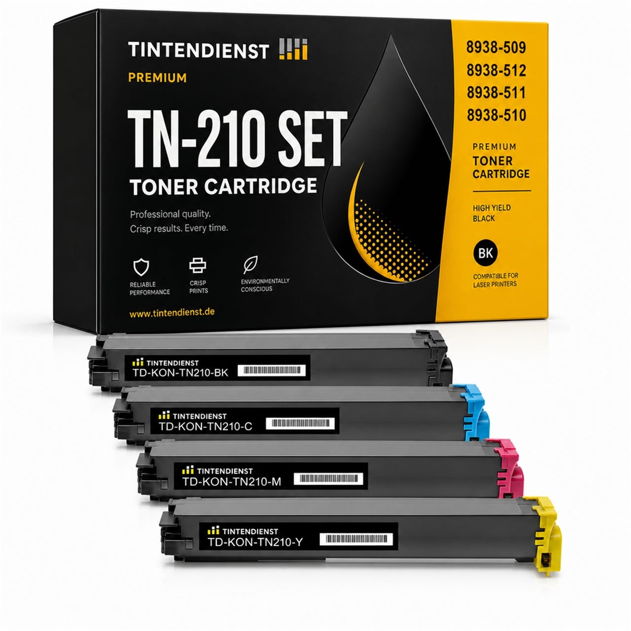 Set kompatibel zu Konica Minolta 8938-509, 4 Toner