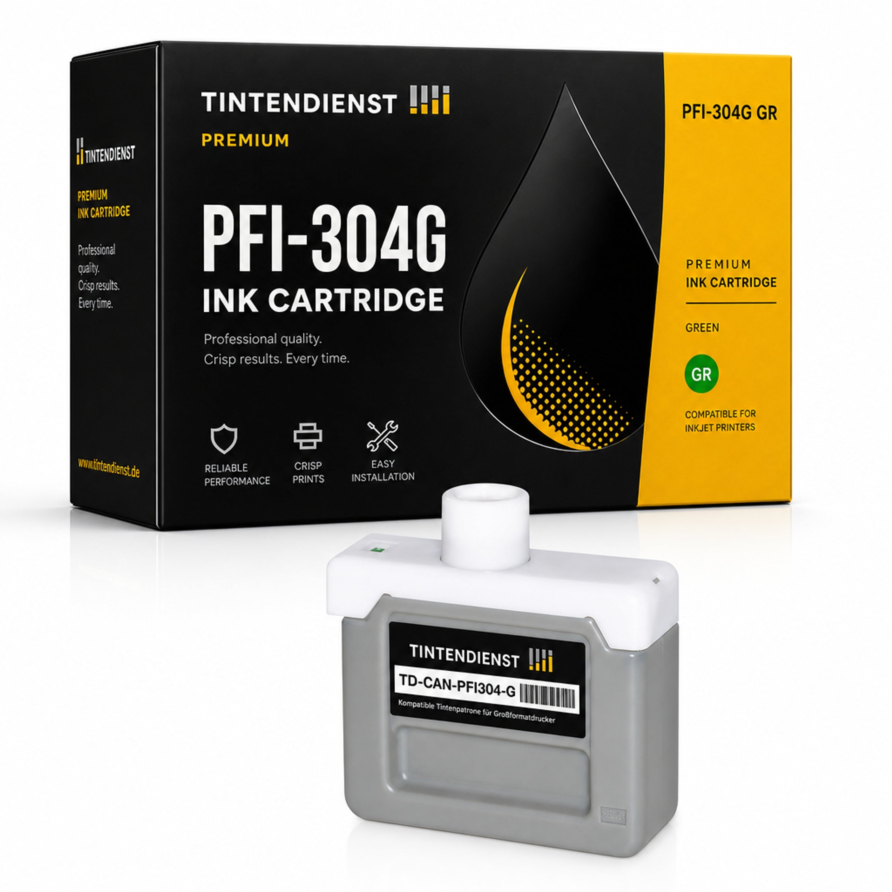 Druckerpatrone kompatibel zu Canon PFI-304G, grün