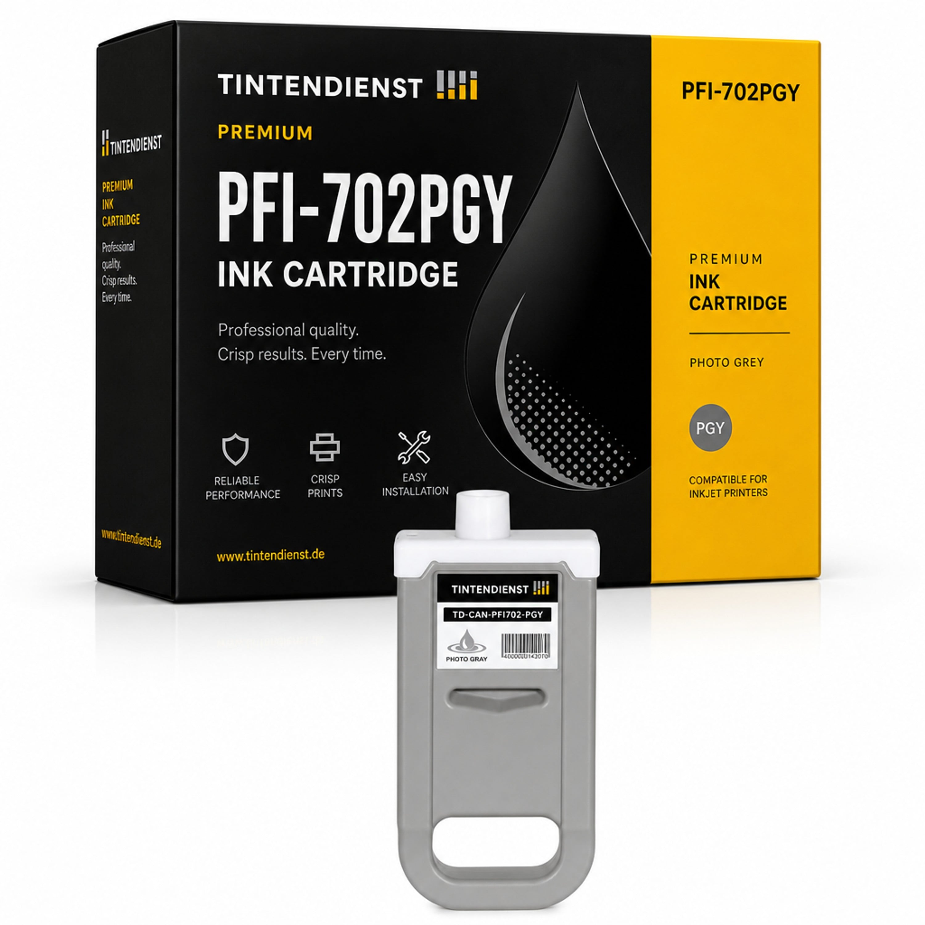 Druckerpatrone kompatibel zu Canon PFI-702PGY, light grau