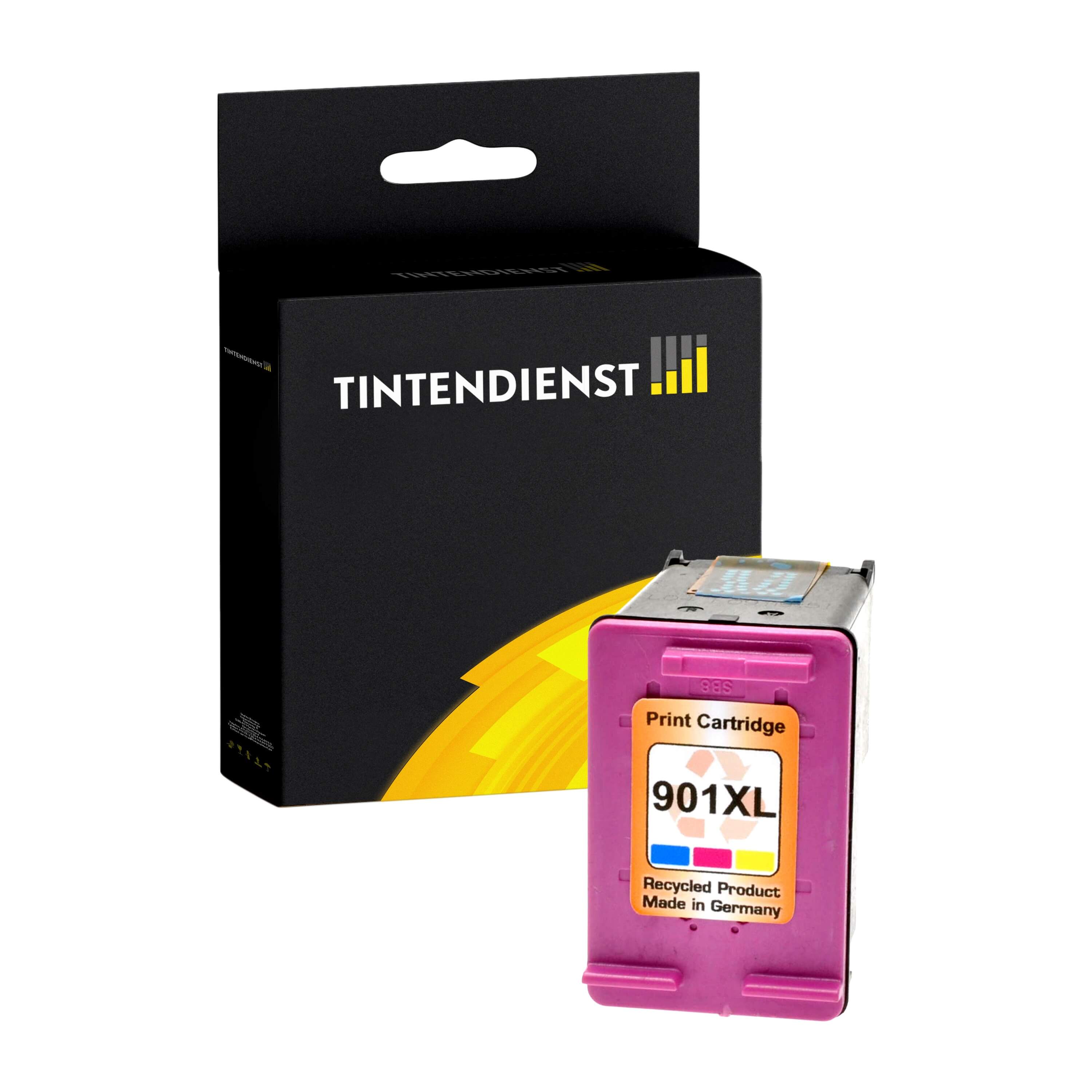 HP 901 Druckerpatrone (CC656AE) mehrfarbig – Tintendienst kompatibel