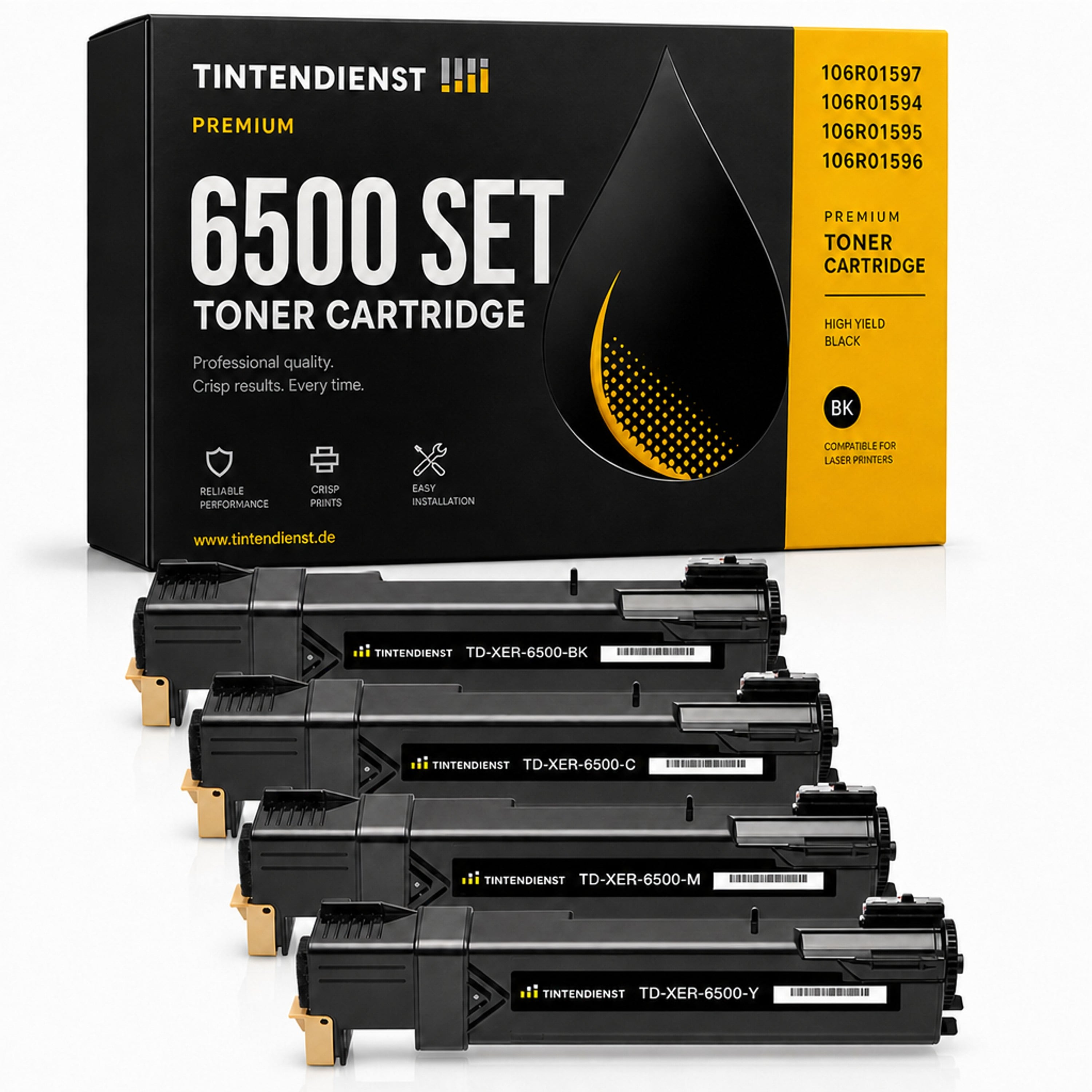 Set kompatibel zu Xerox 106R01594, 4 Toner