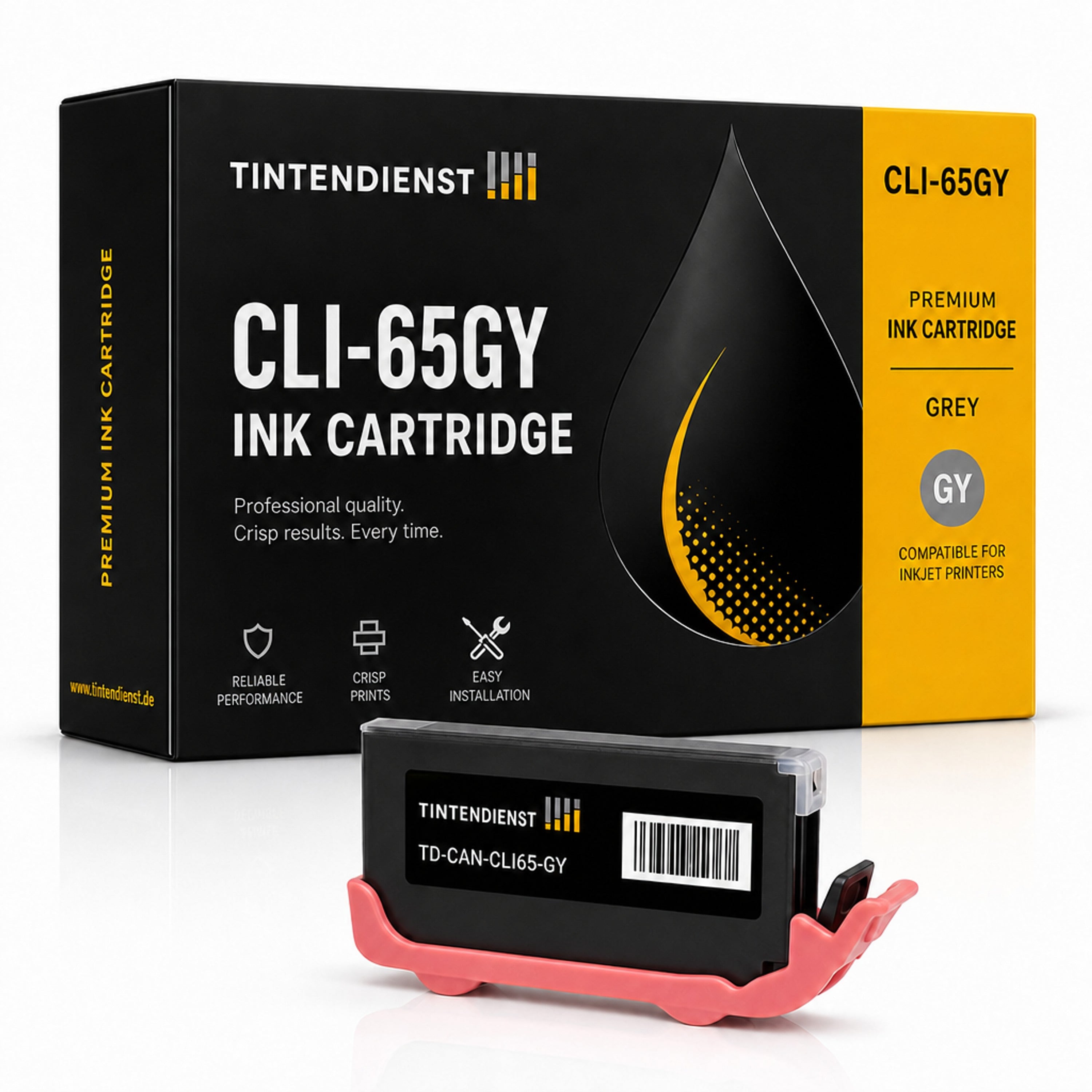 Druckerpatrone kompatibel zu Canon CLI-65GY, grau