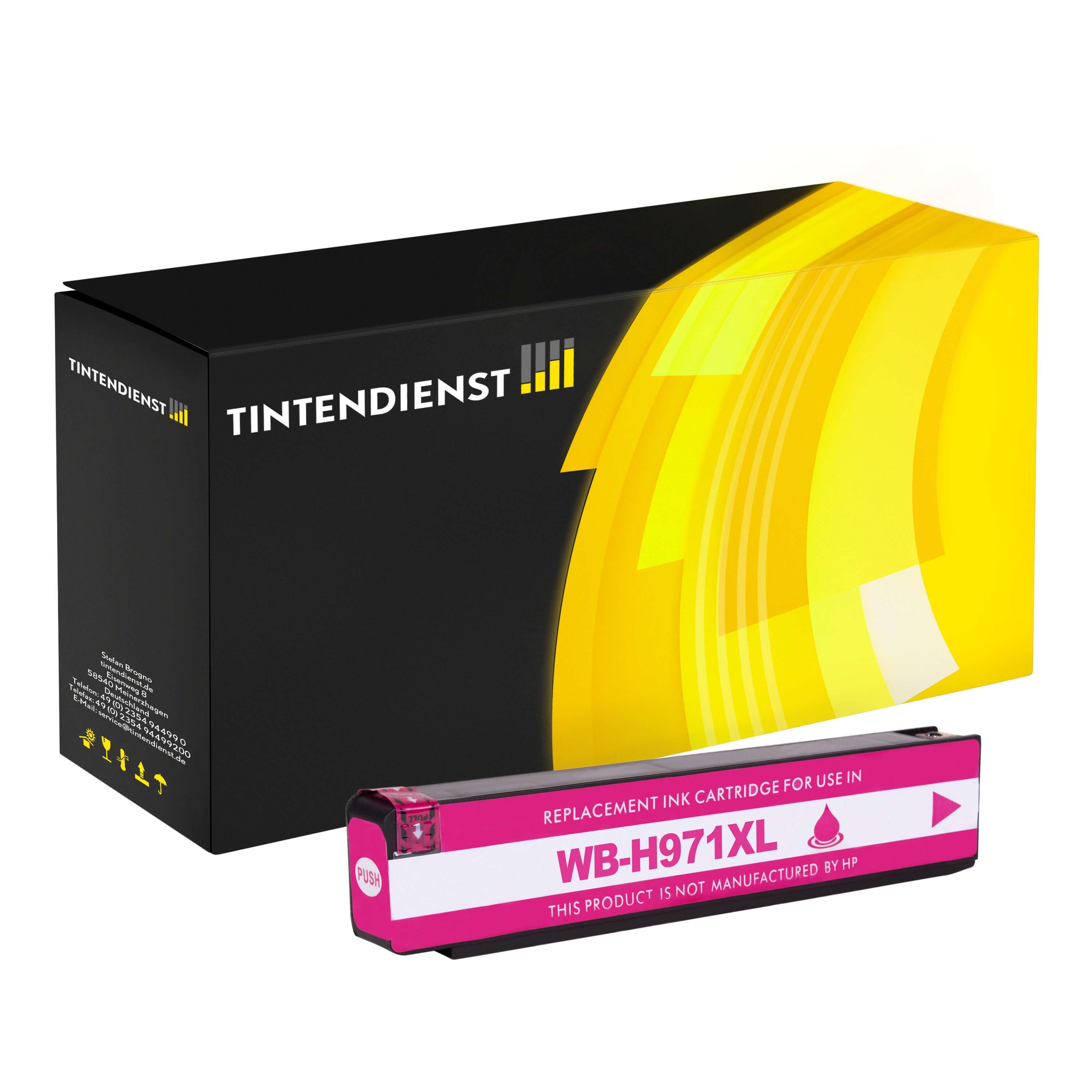 Druckerpatrone kompatibel zu HP 971XL, magenta