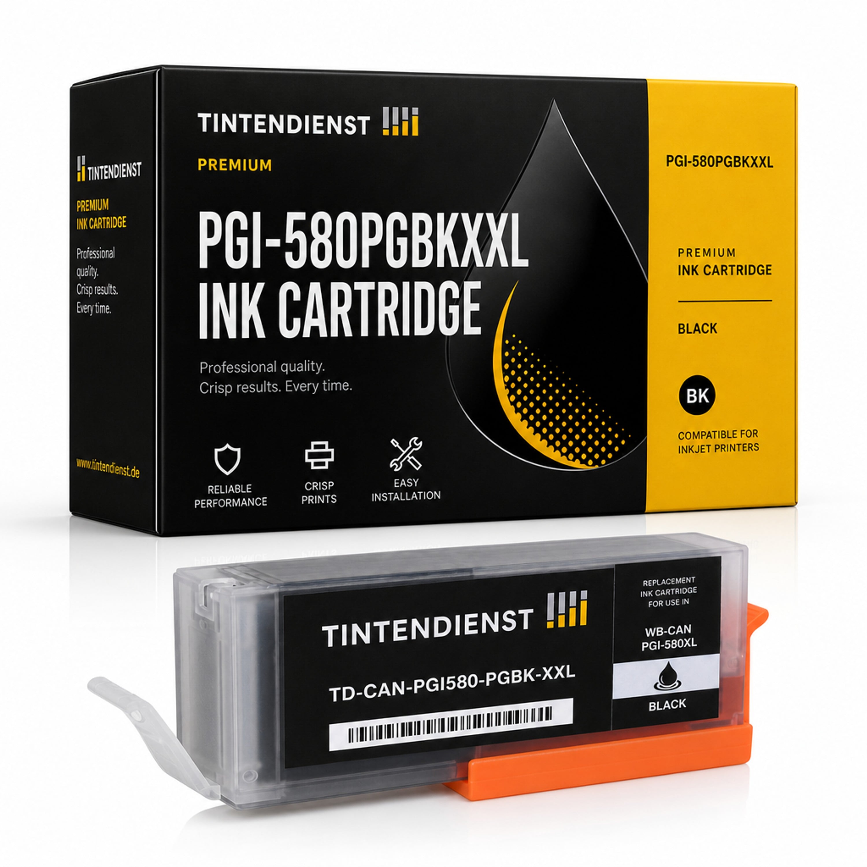 Druckerpatrone kompatibel zu Canon PGI-580PGBKXXL, schwarz