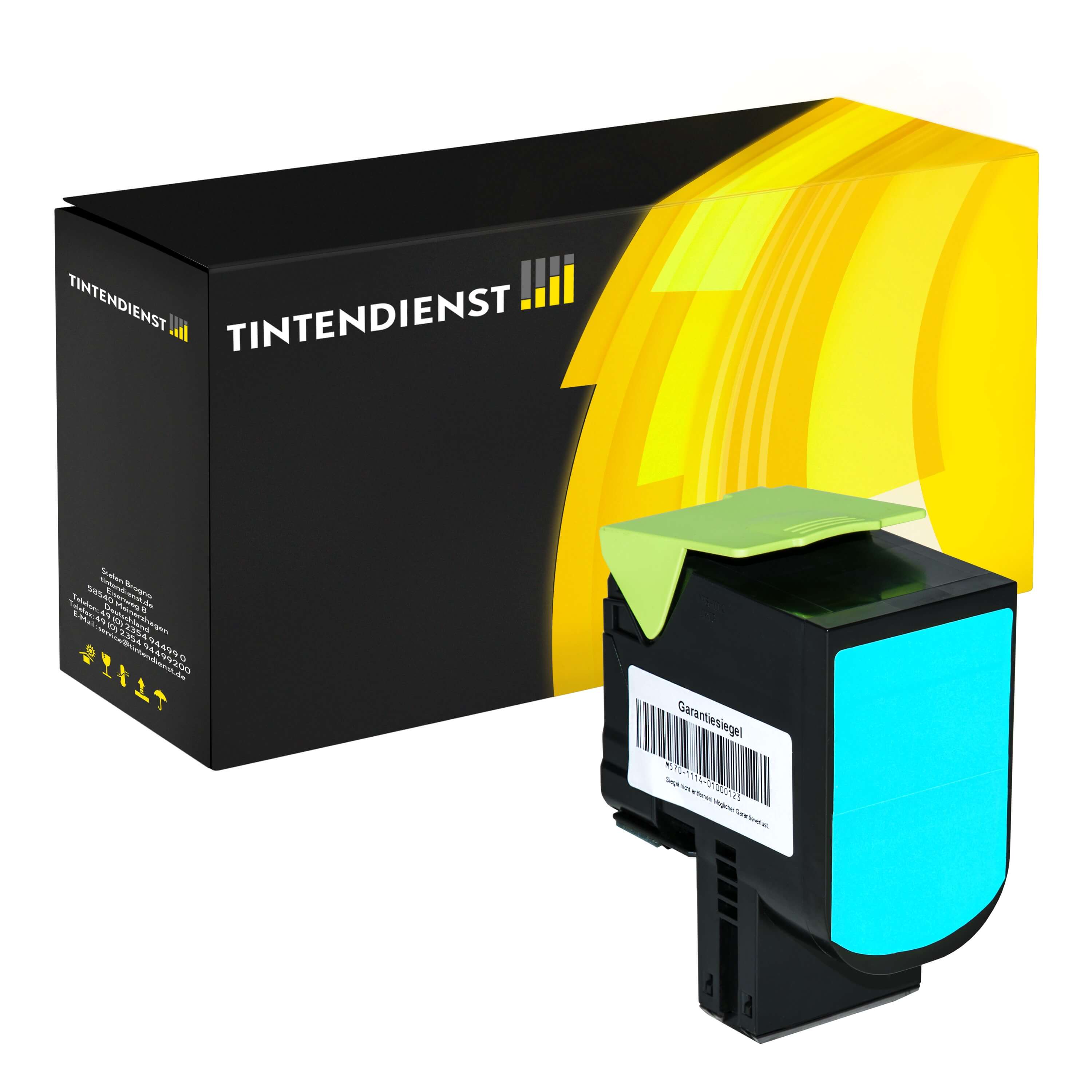 Lexmark 80C0S20 Toner cyan – Tintendienst kompatibel