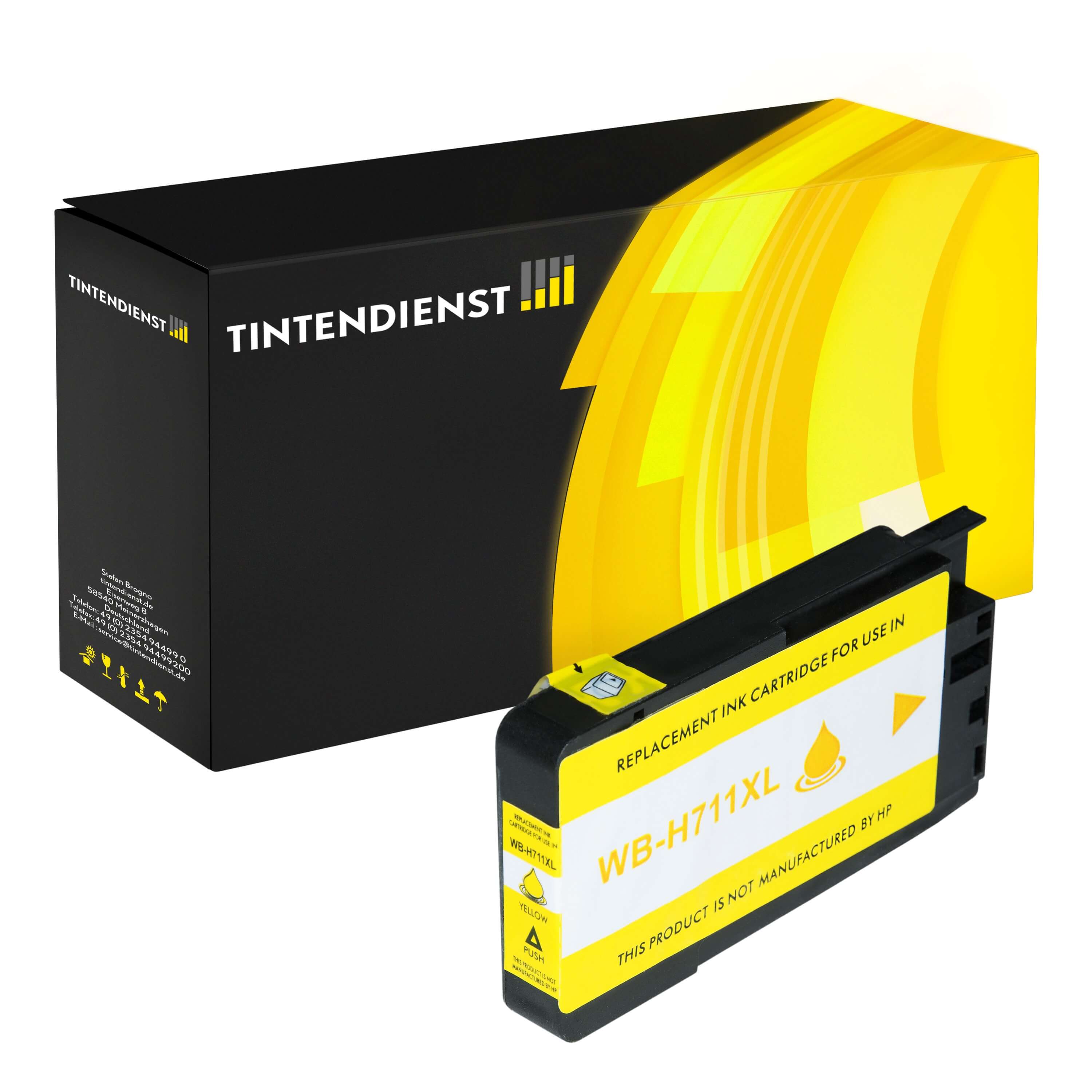 HP 711 Druckerpatrone (CZ132A) gelb – Tintendienst kompatibel