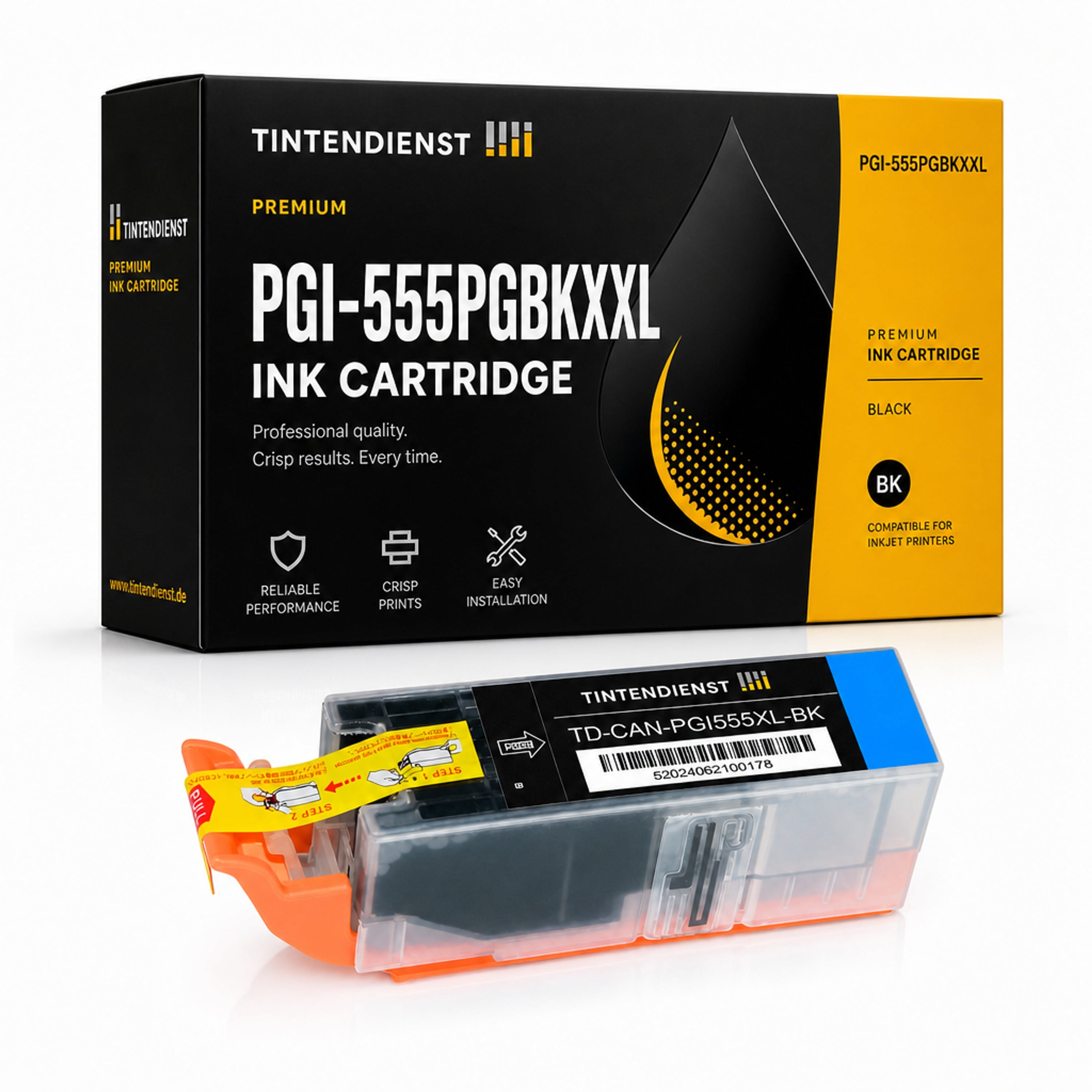 Druckerpatrone kompatibel zu Canon PGI-555PGBKXXL, schwarz