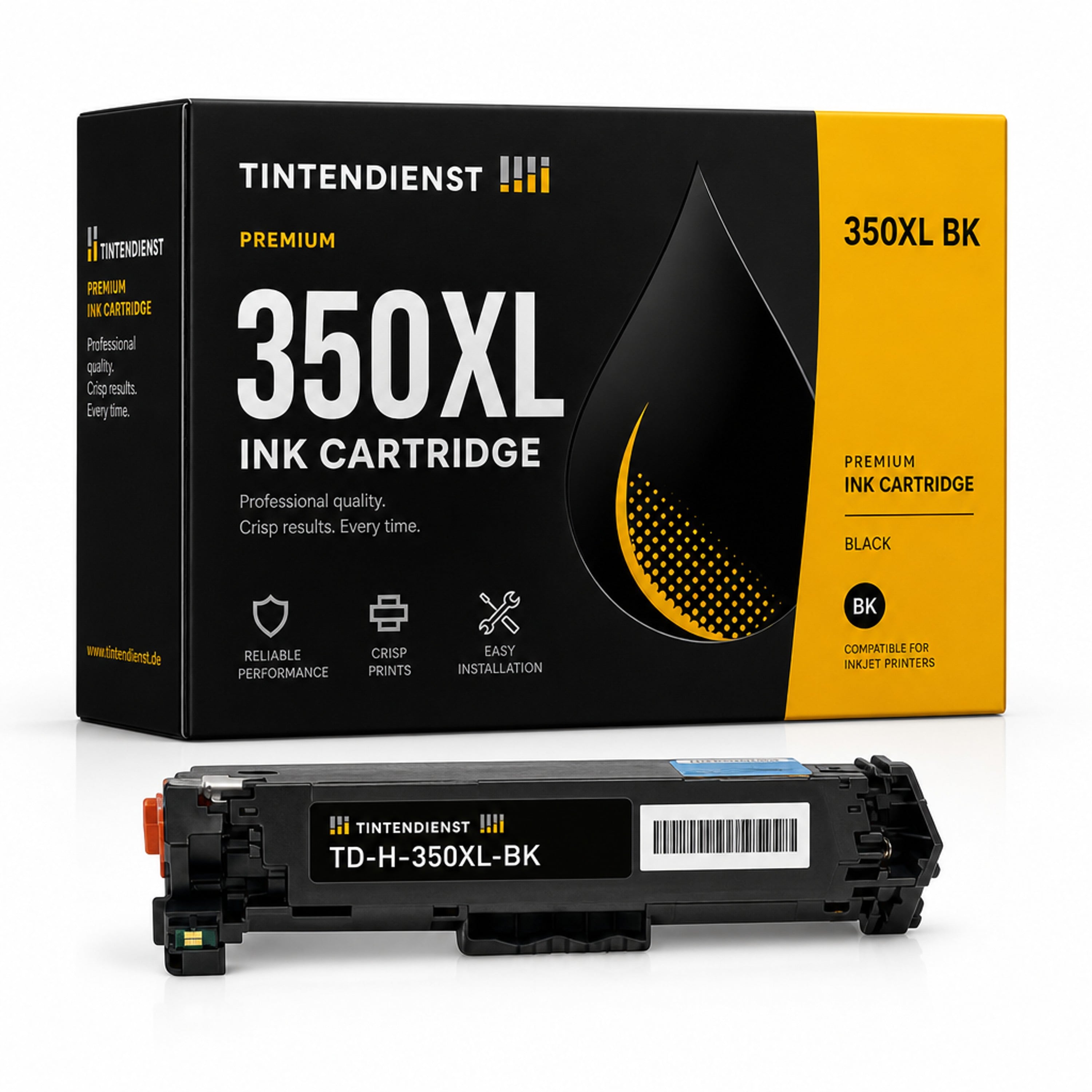 Druckerpatrone kompatibel zu HP 350XL, schwarz