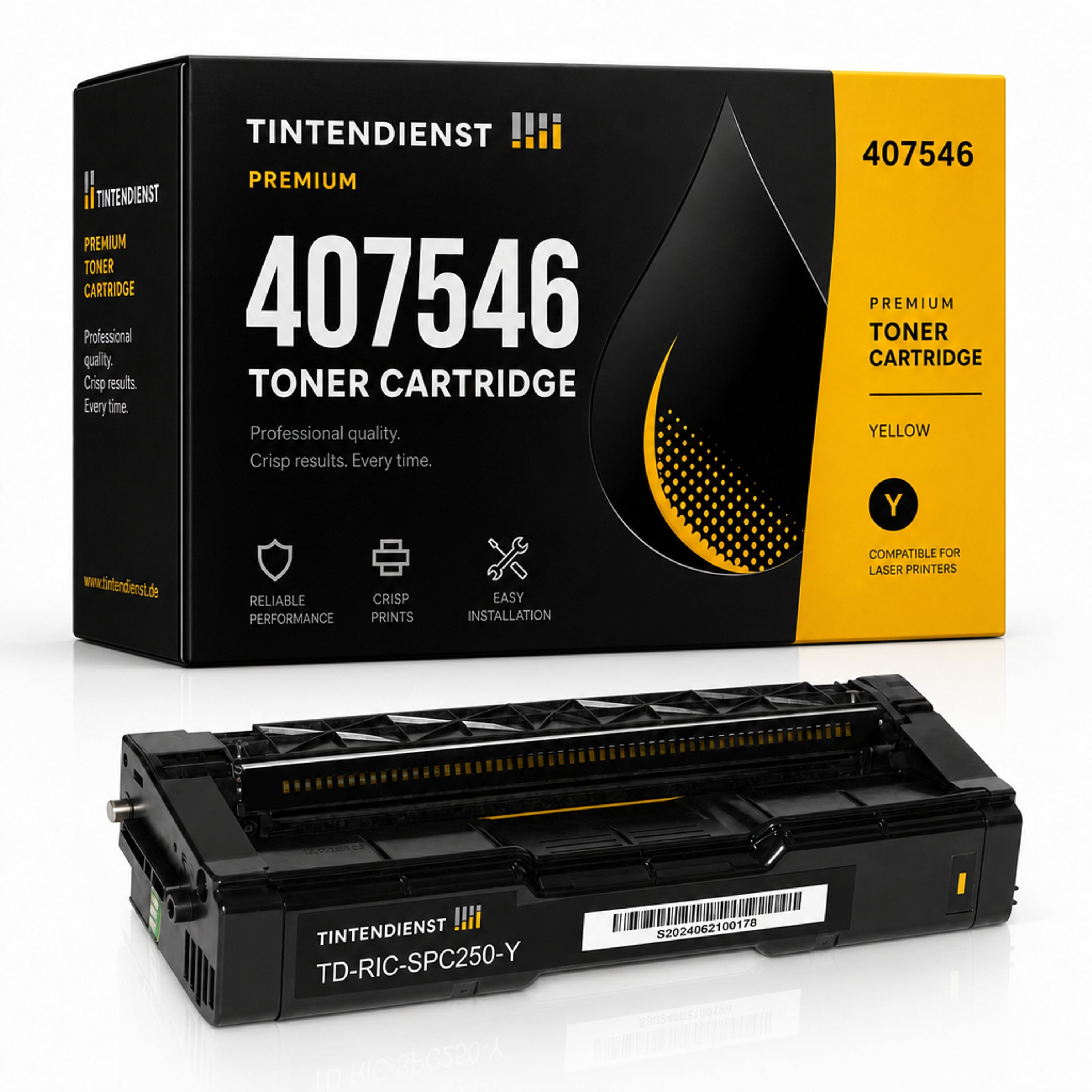 Toner kompatibel zu Ricoh 407546, gelb