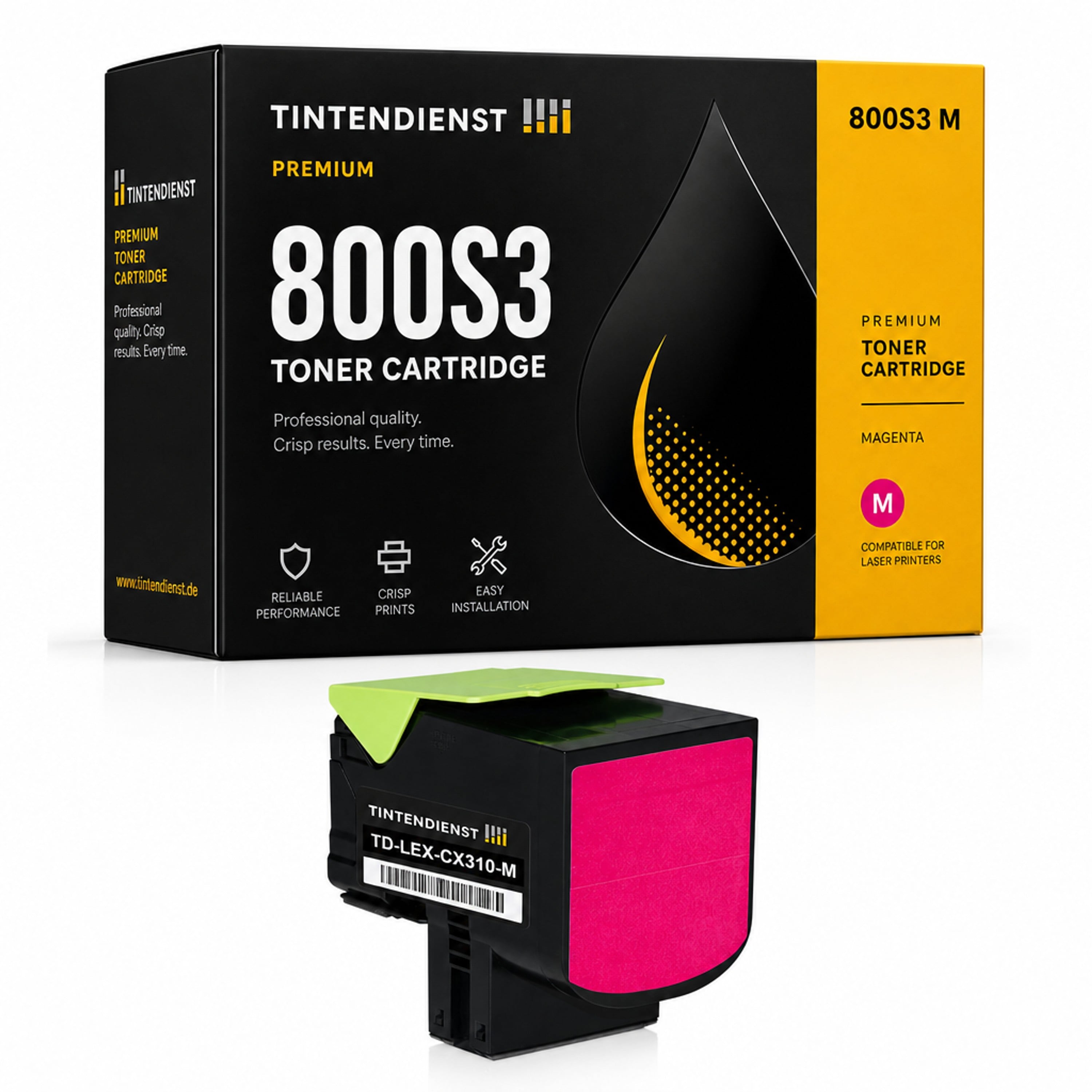 Toner kompatibel zu Lexmark 800S3, magenta