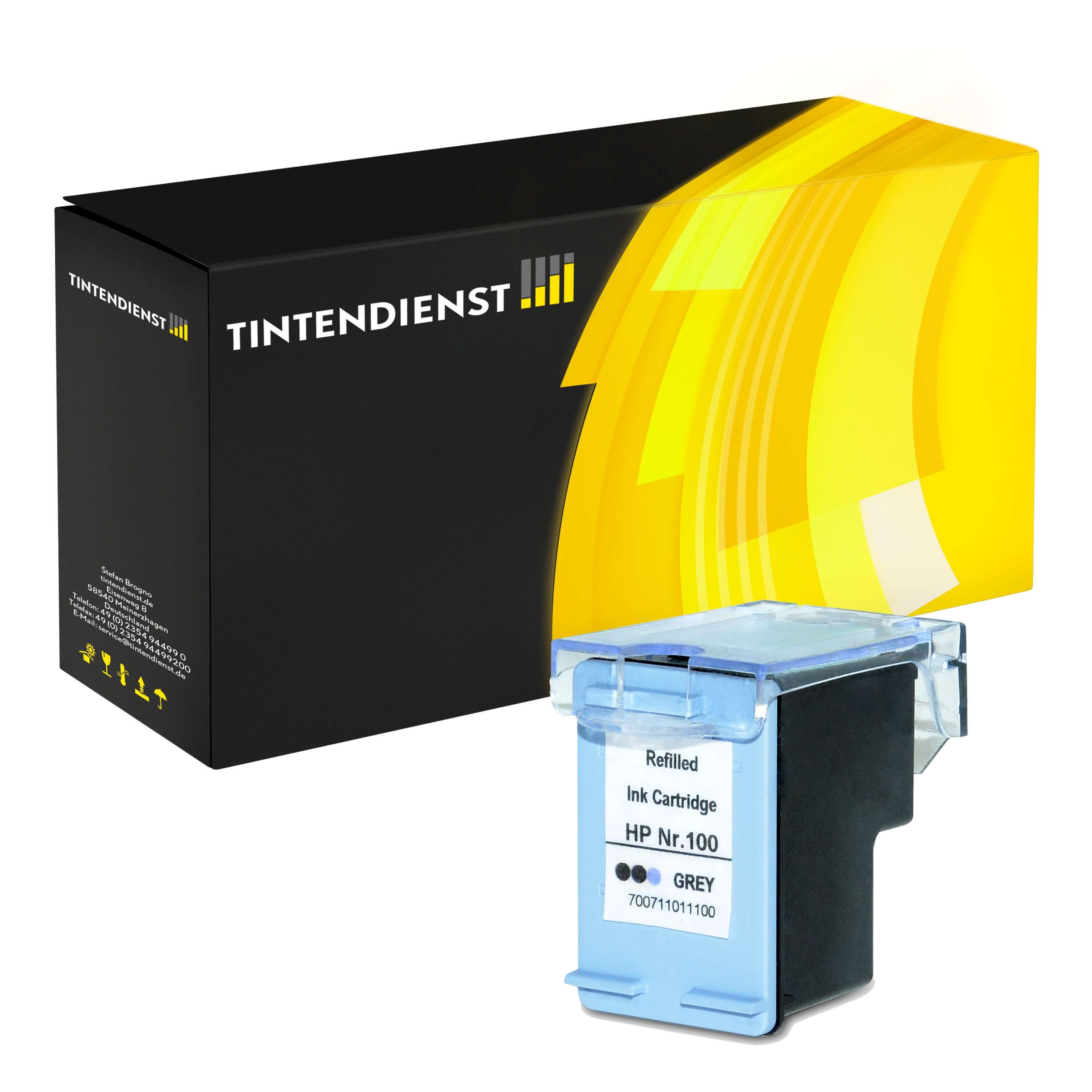 HP 100 Druckerpatrone (C9368AE) light grau – Tintendienst kompatibel