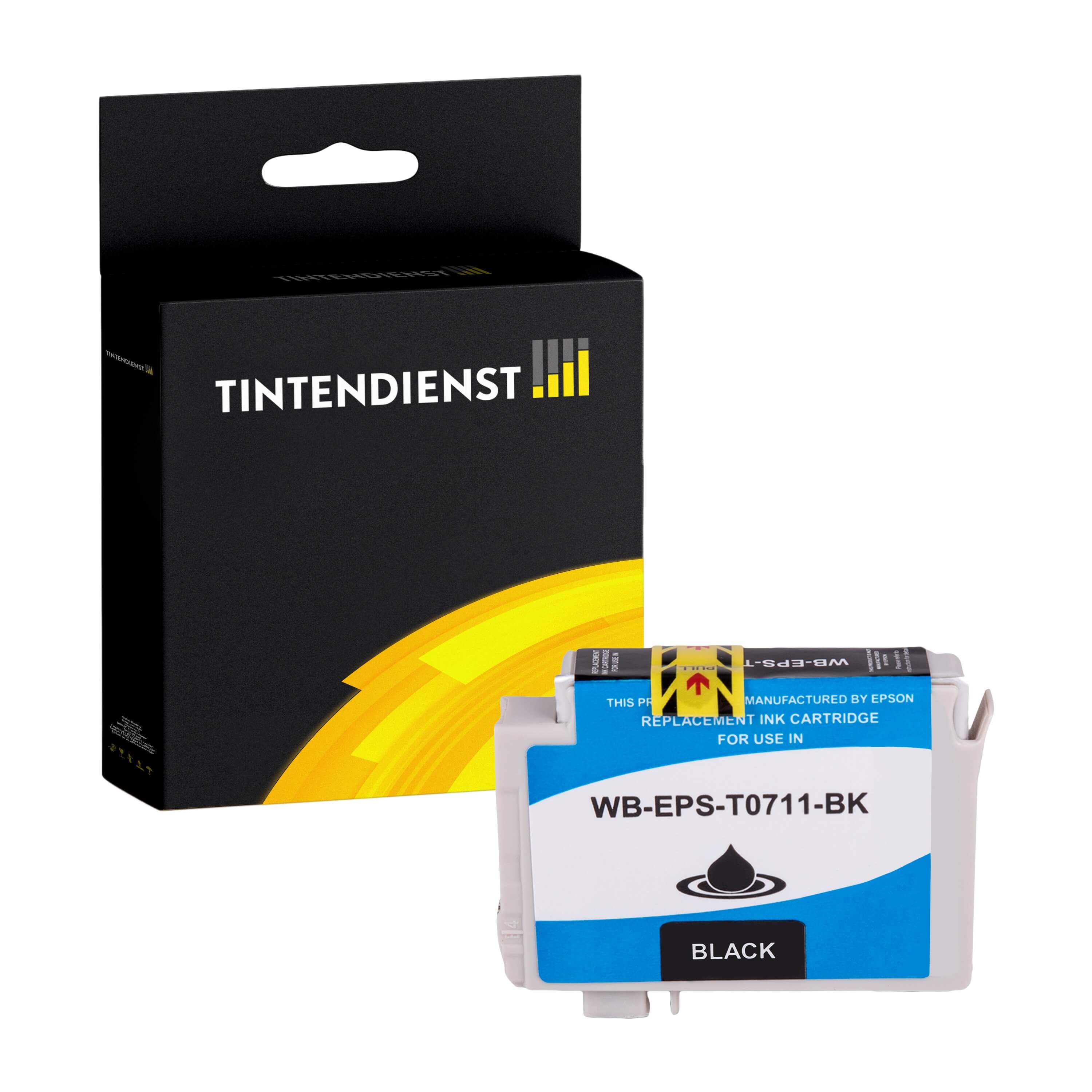 Tintendienst kompatibel für Epson Tintenpatrone C13T07114011 / T0711 Schwarz
