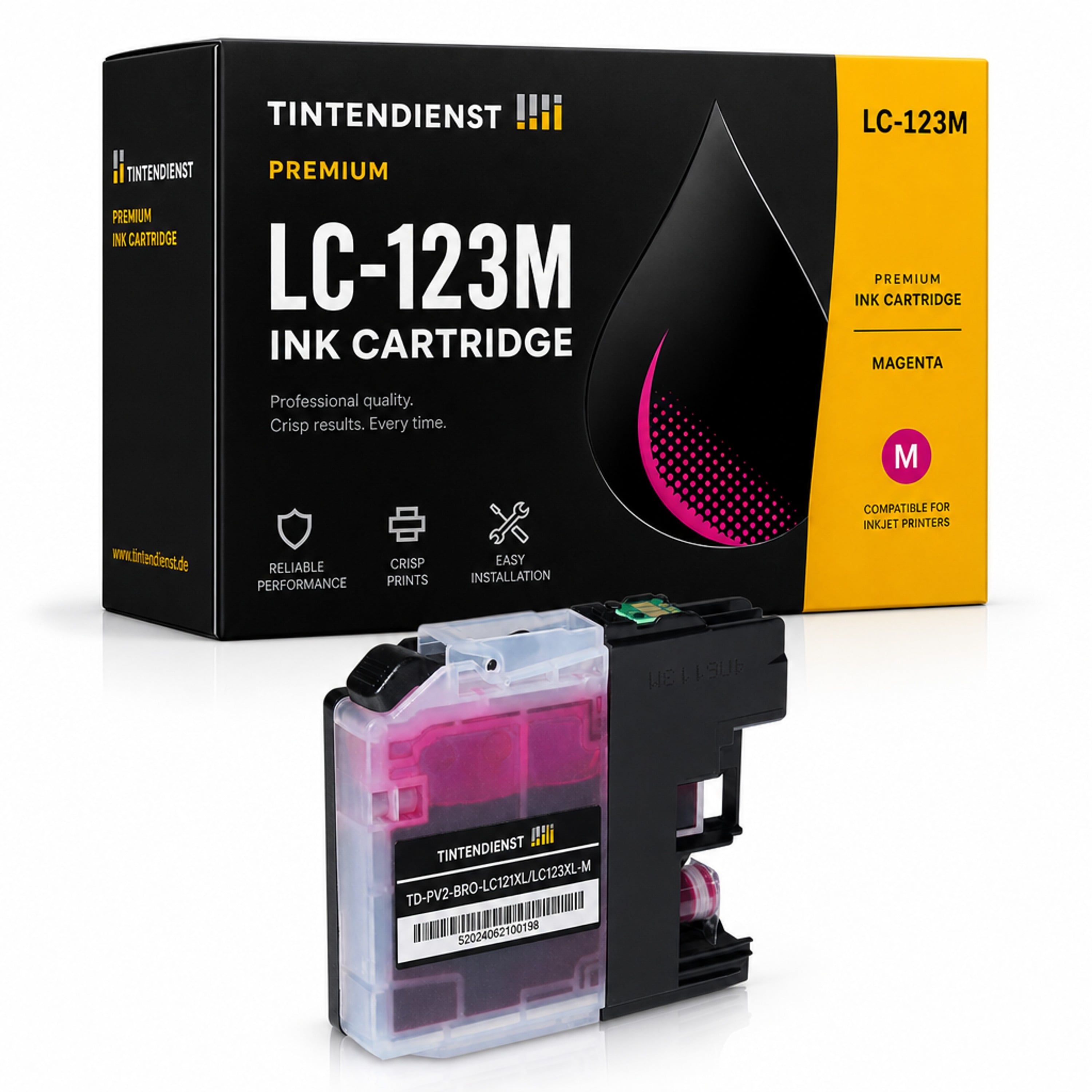 Druckerpatrone kompatibel zu Brother LC-123M, magenta