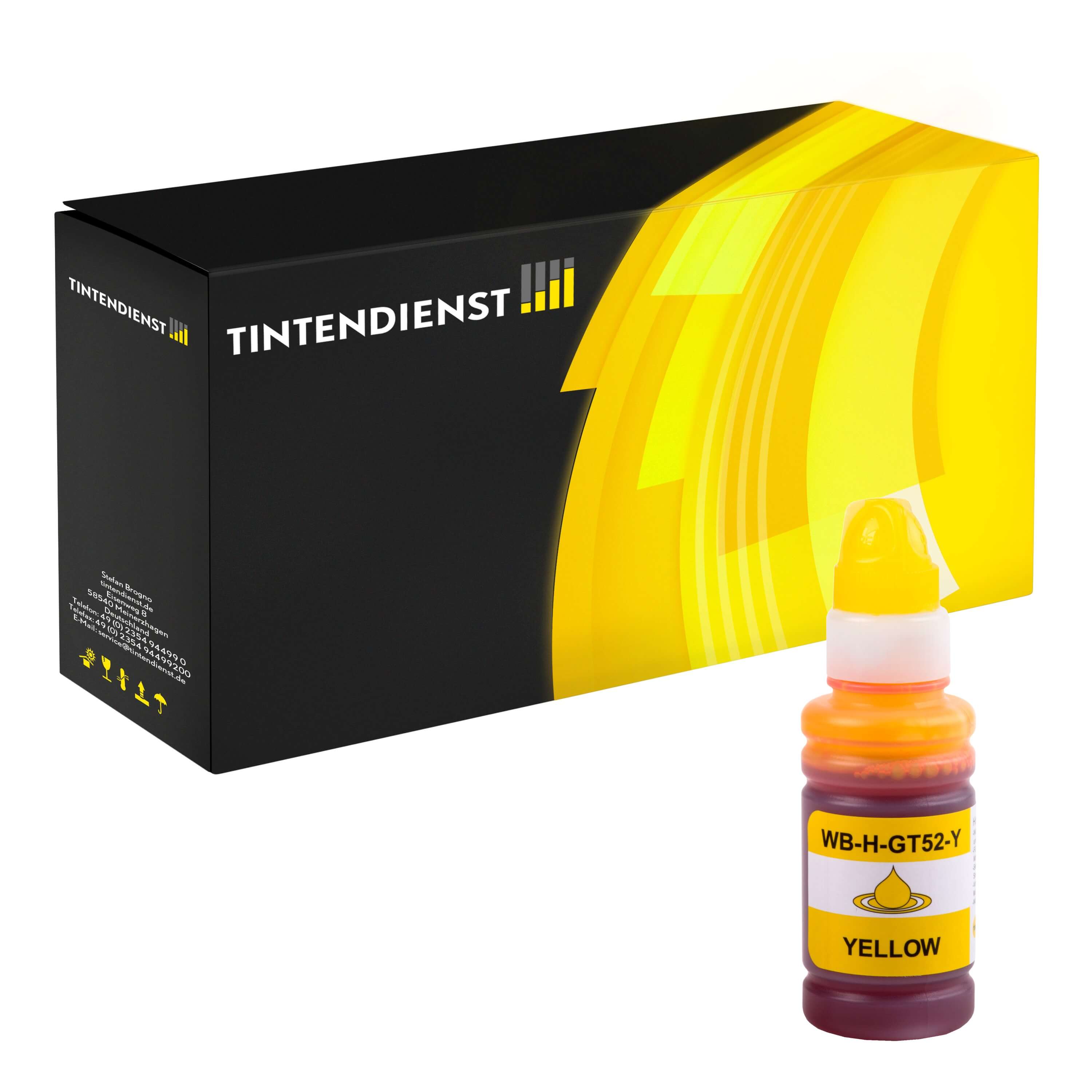 Druckerpatrone kompatibel zu HP GT52, gelb