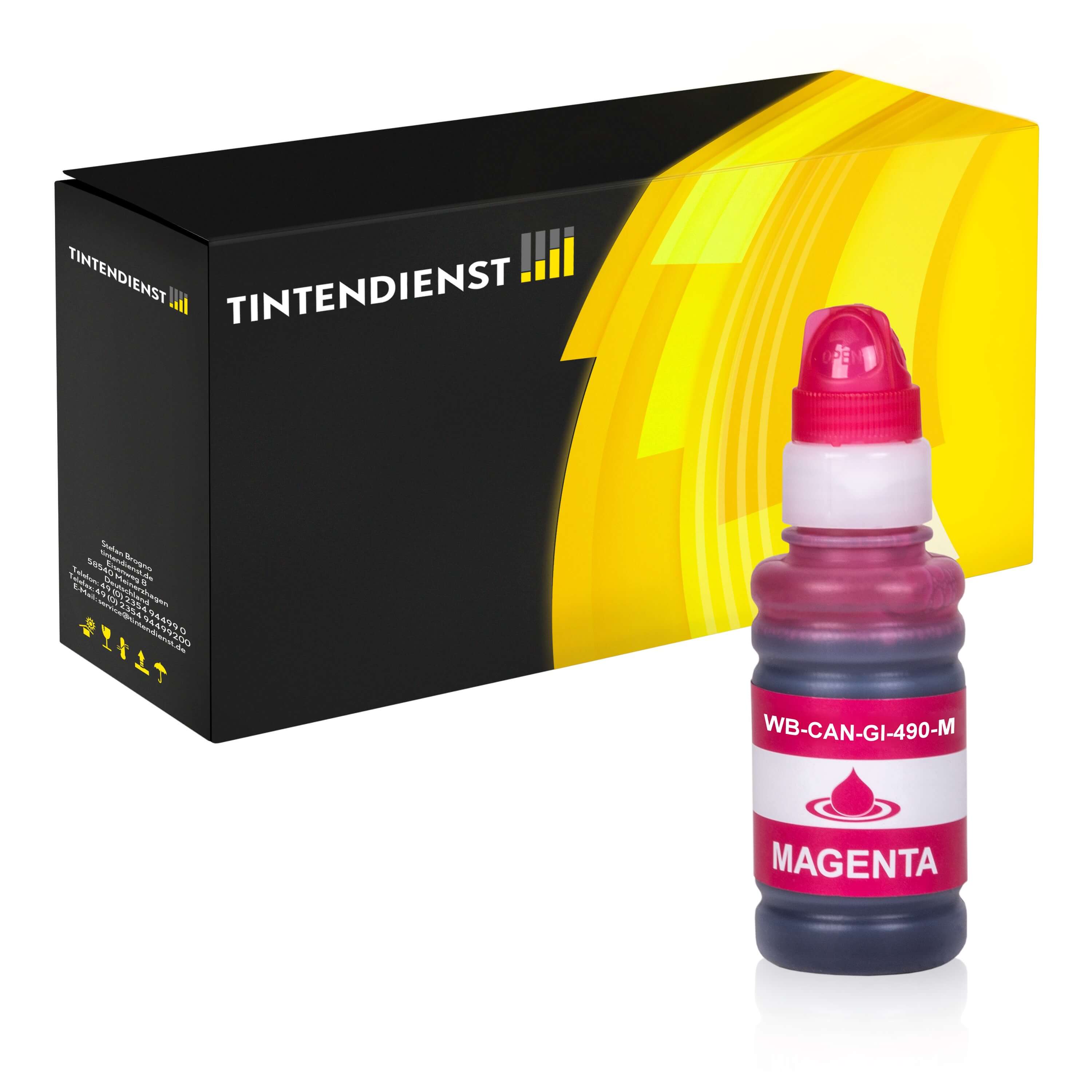 Tintendienst kompatibel für Canon Tintenpatrone 1605C001 / GI-590M Magenta