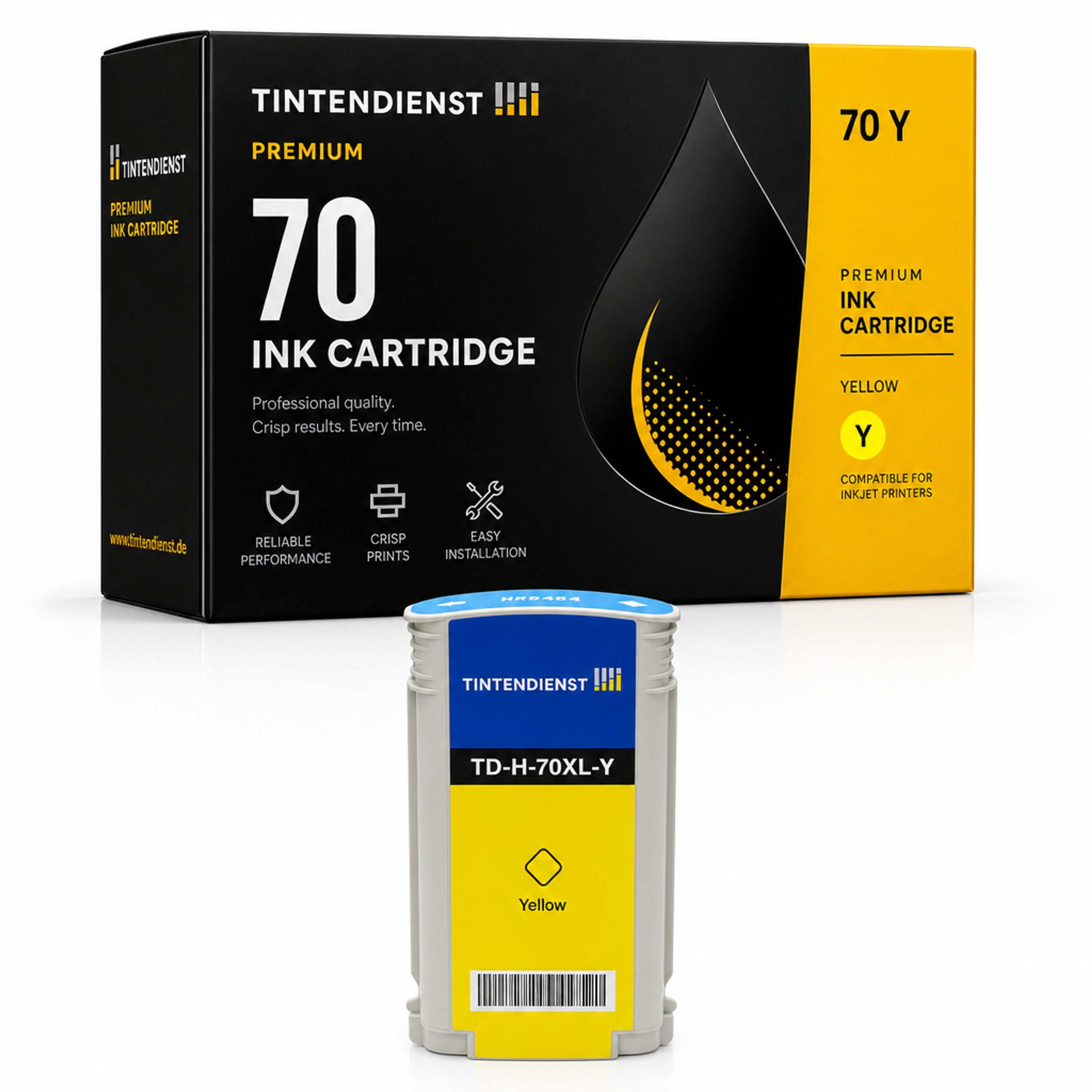 Druckerpatrone kompatibel zu HP 70, gelb