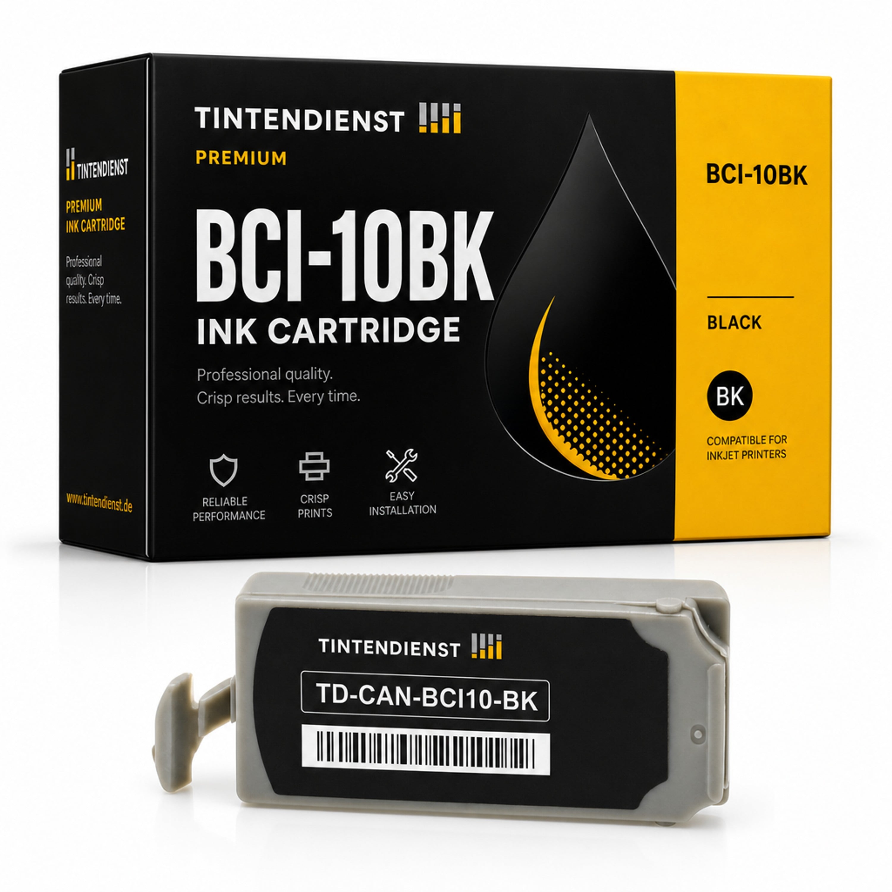 Druckerpatrone kompatibel zu Canon BCI-10BK, schwarz