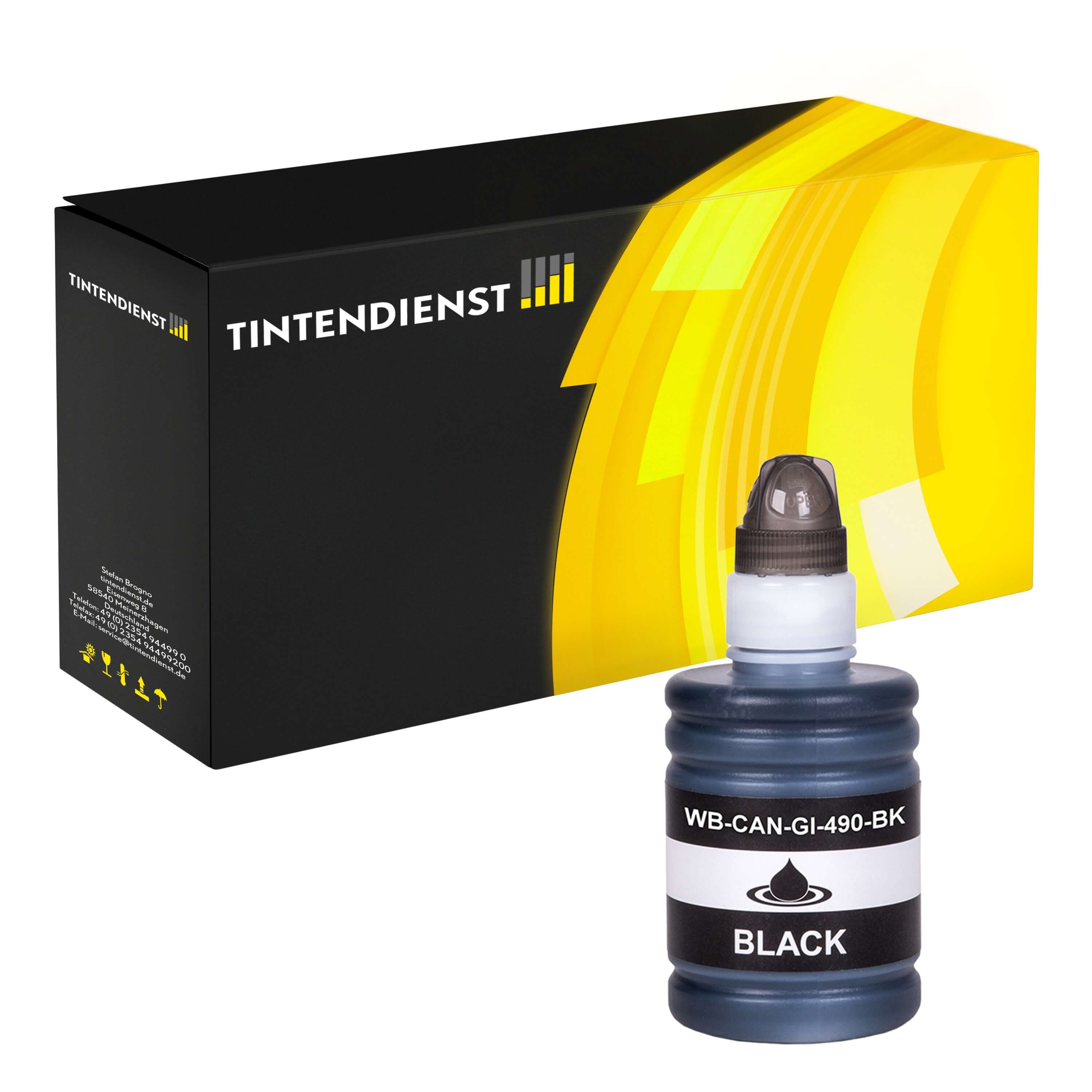 Tintendienst kompatibel für Canon Tintenpatrone 0663C001 / GI-490BK Schwarz