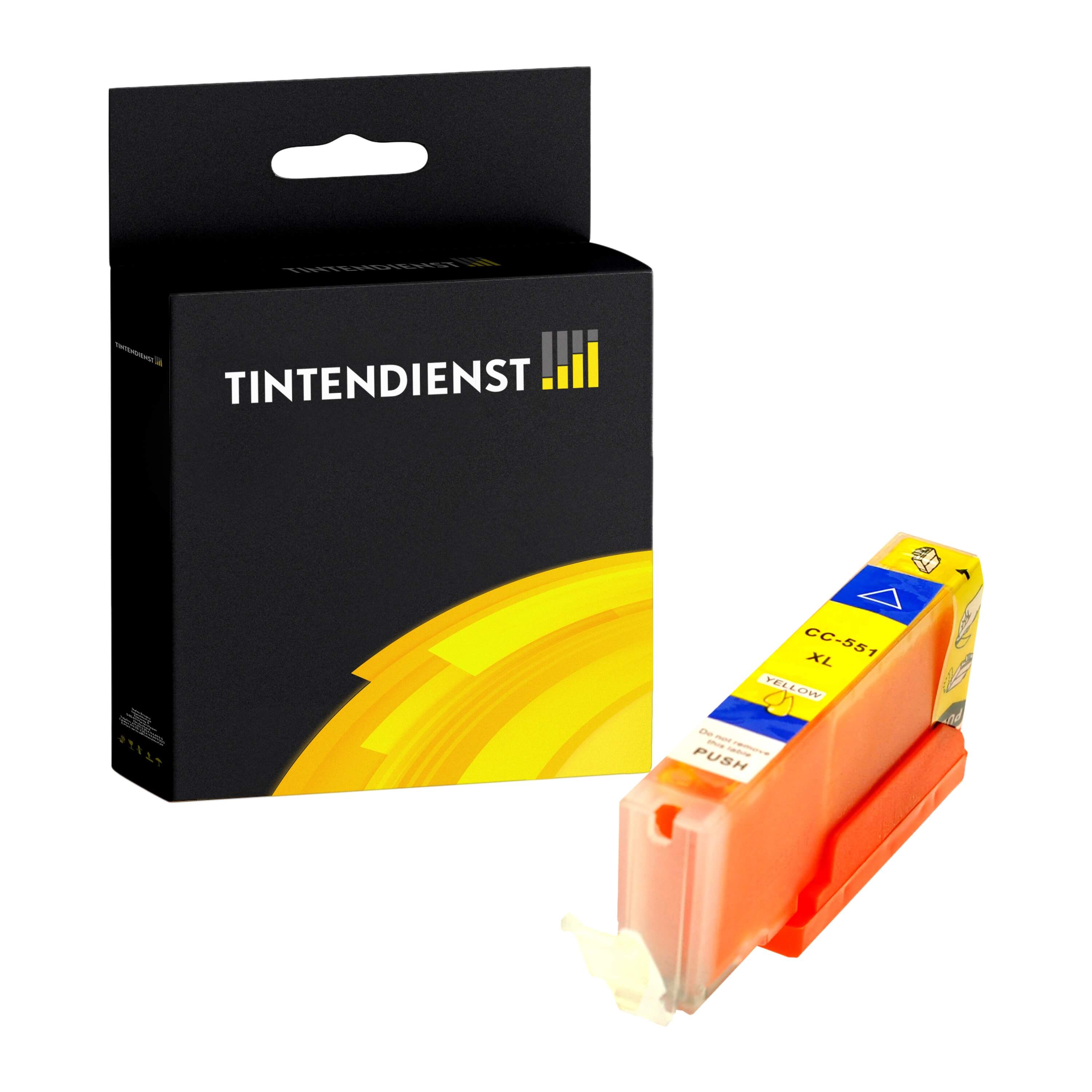 Tintendienst kompatibel für Canon Tintenpatrone 6446B001 / CLI-551YXL Gelb [XL Füllmenge]