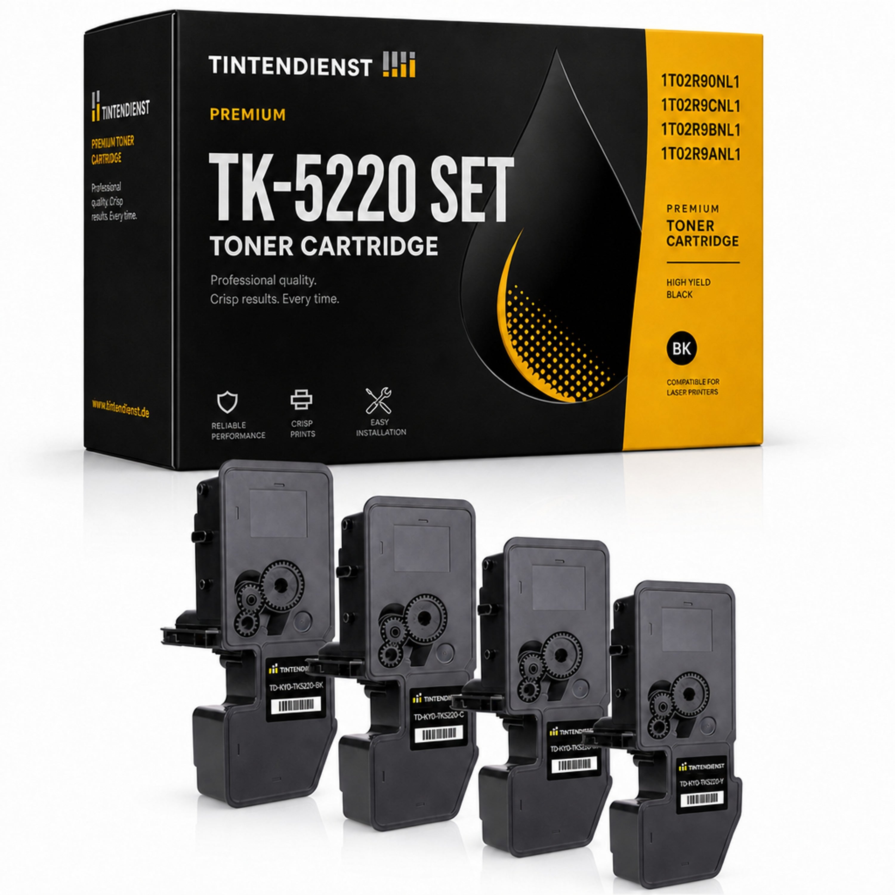 Set kompatibel zu Kyocera 1T02R90NL1, 4 Toner