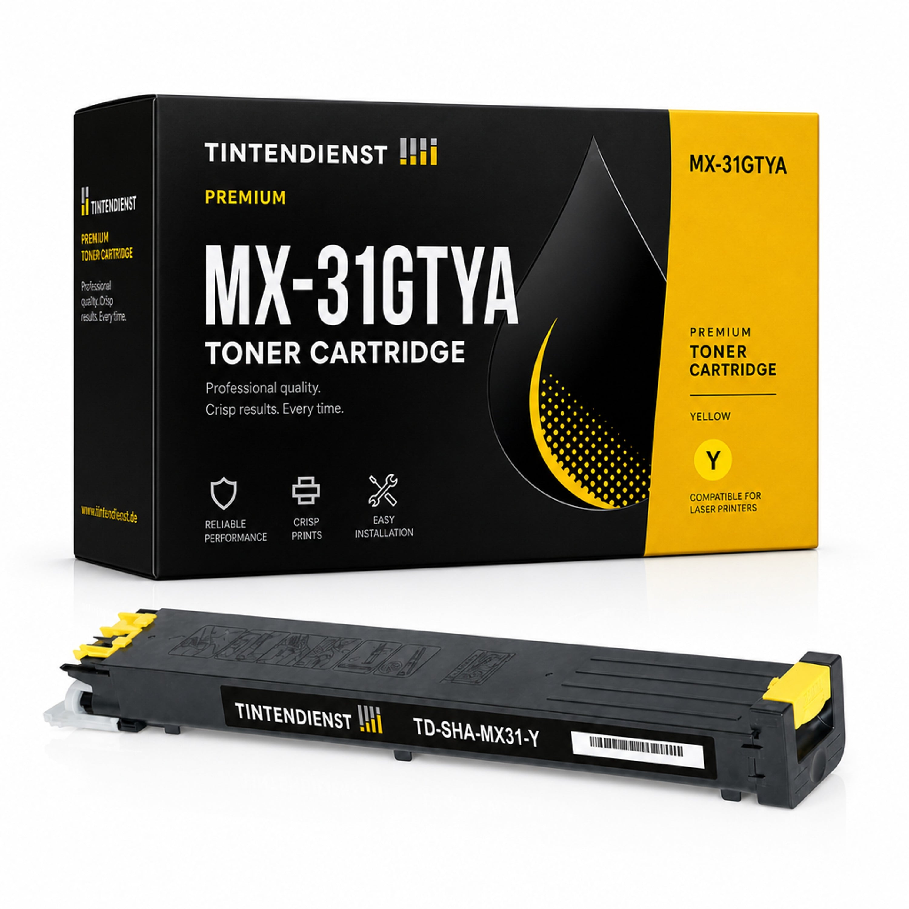 Toner kompatibel zu Sharp MX-31GTYA, gelb