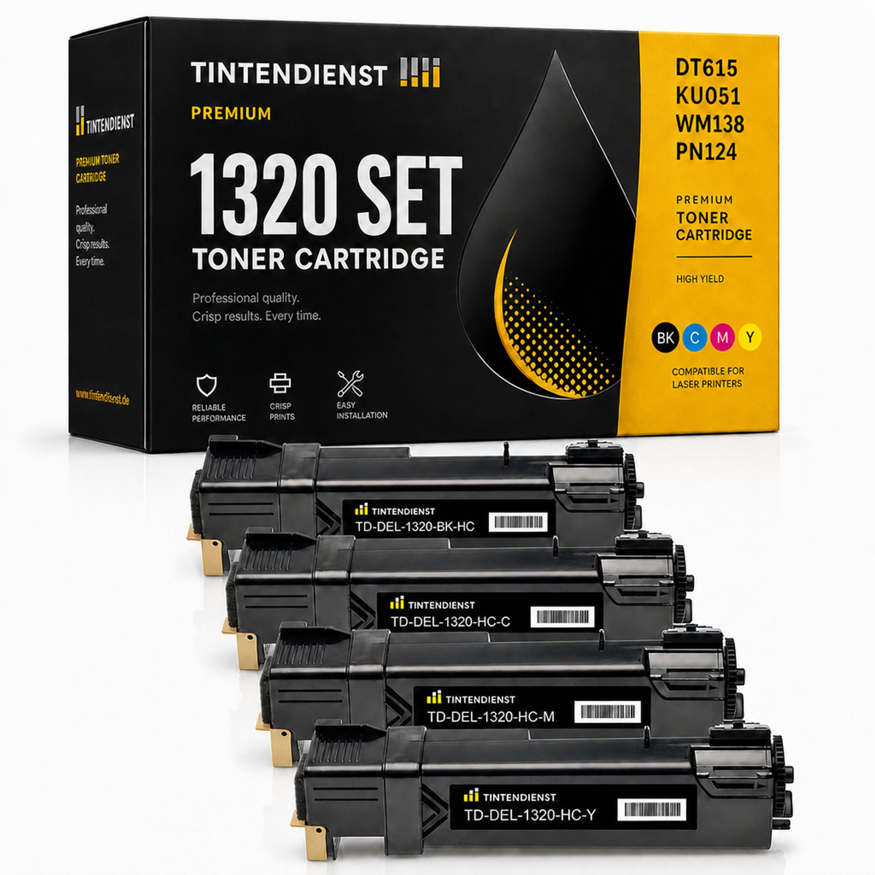 Set kompatibel zu Dell 593-10258, 4 Toner