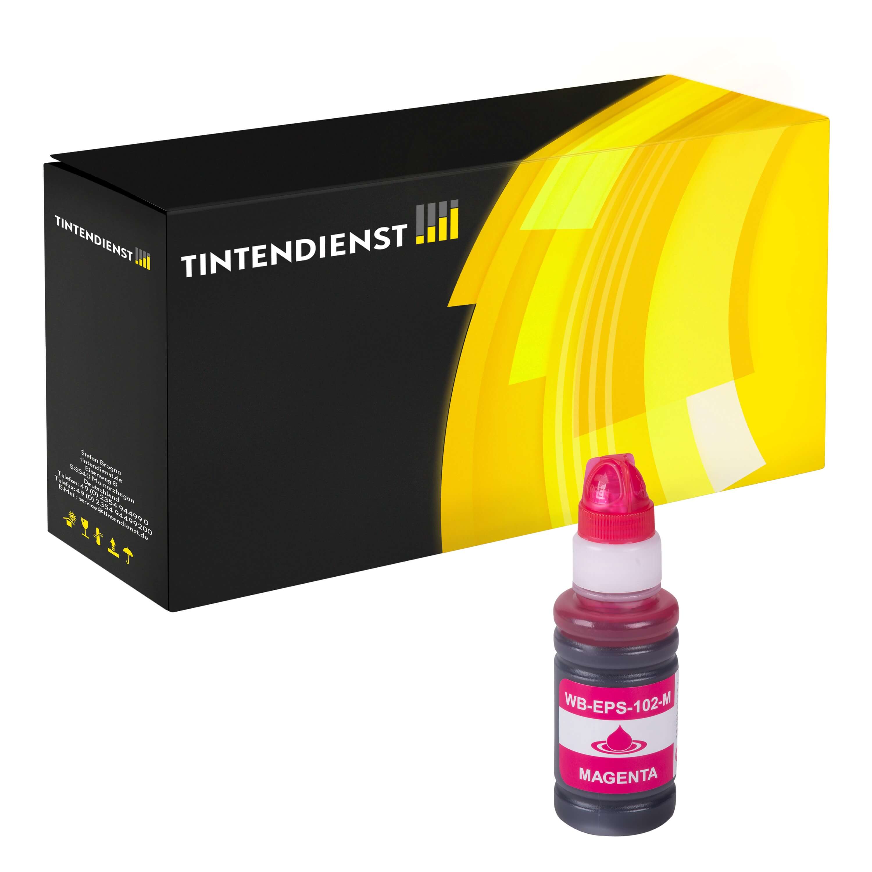 Tintendienst kompatibel für Epson Tintenpatrone C13T03R340 / 102 Magenta