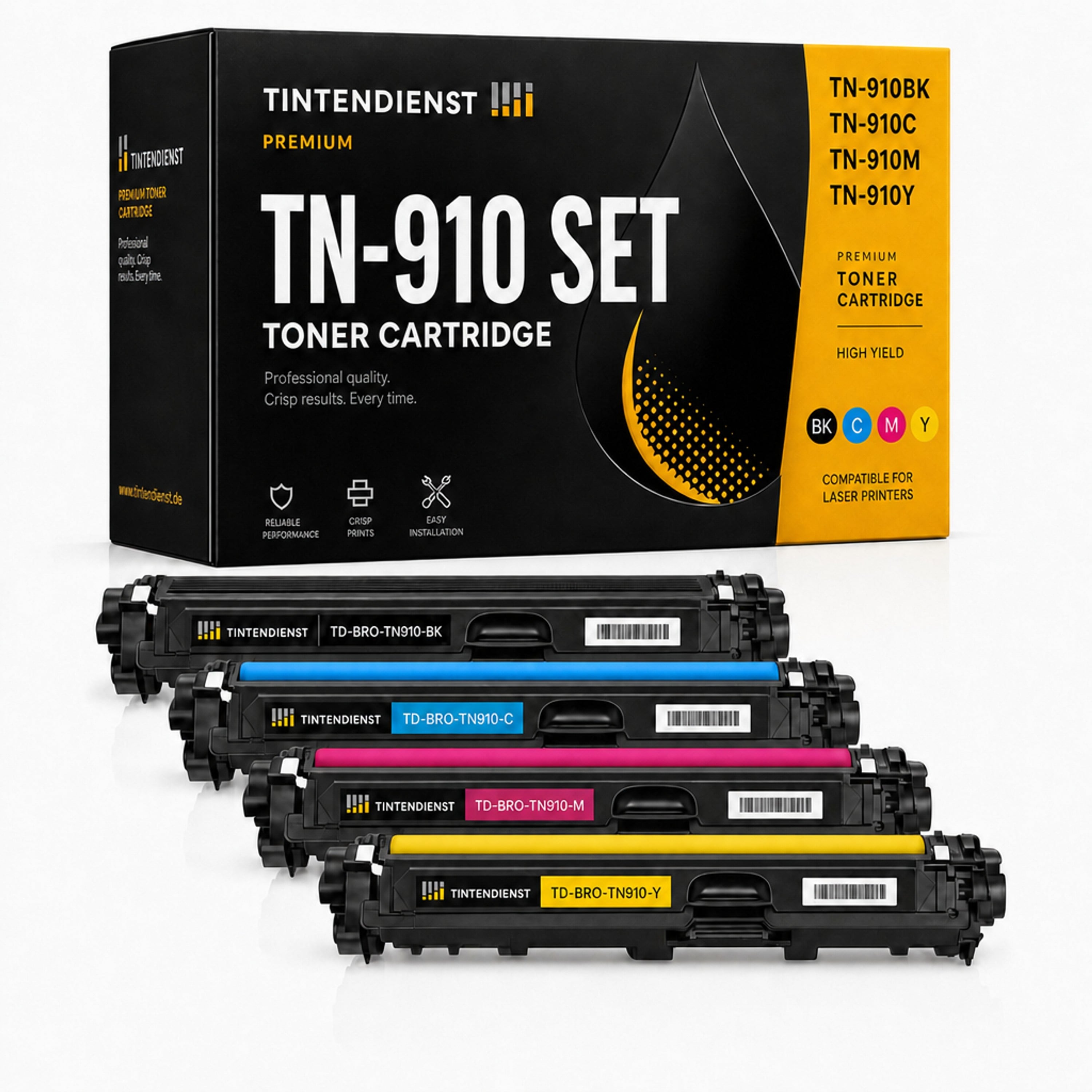 Set kompatibel zu Brother TN-910, 4 Toner