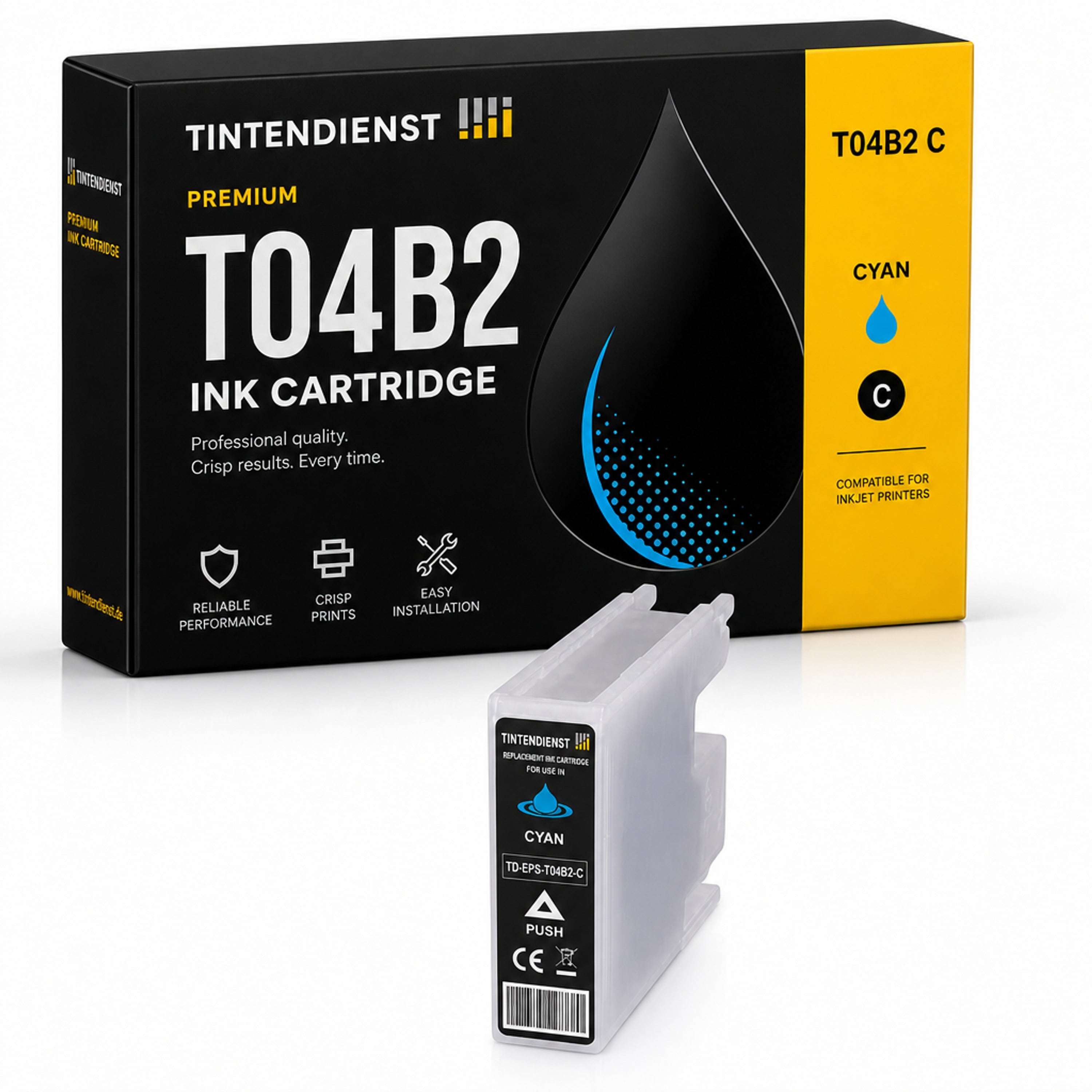 Druckerpatrone kompatibel zu Epson T04B2, cyan