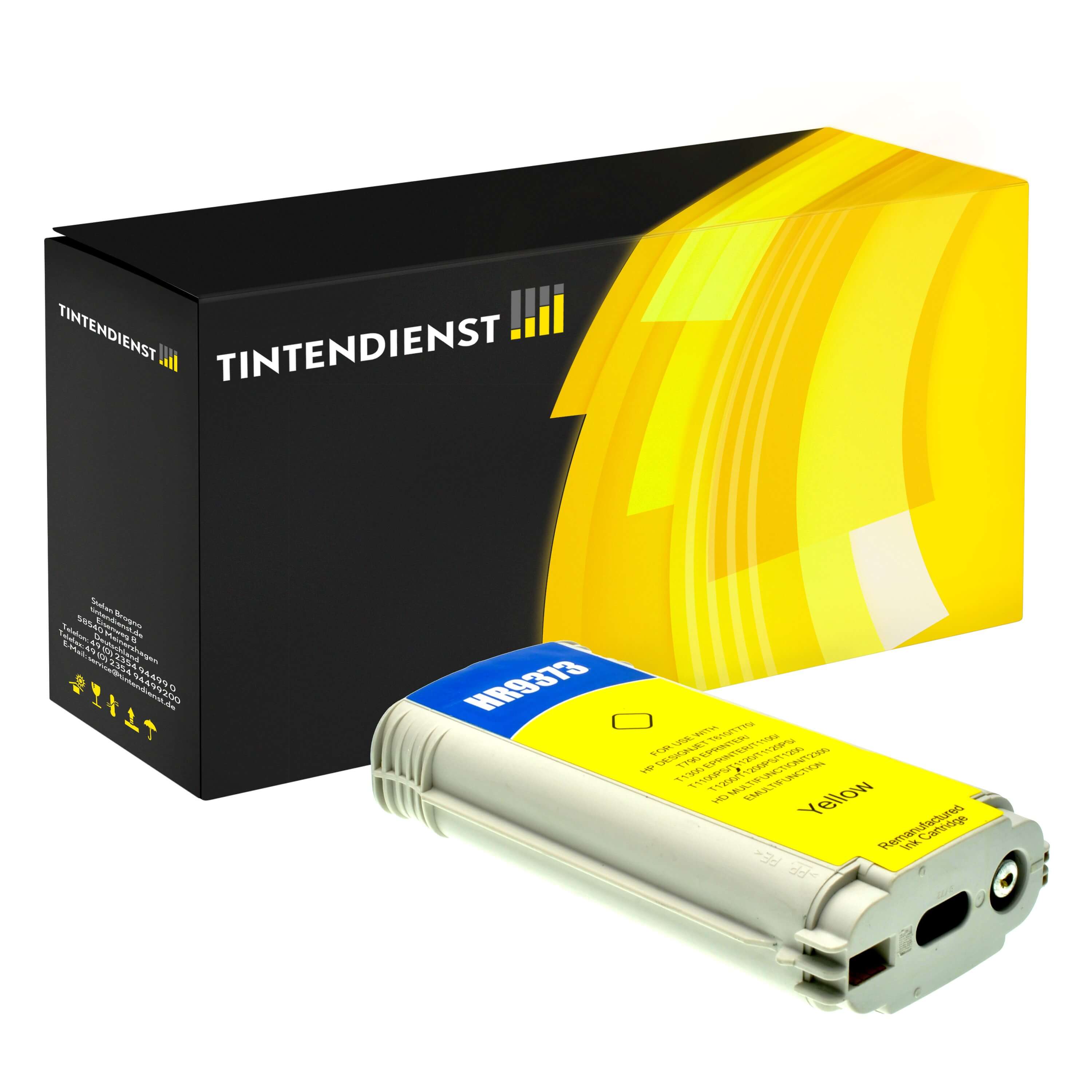 Druckerpatrone kompatibel zu HP 72, gelb