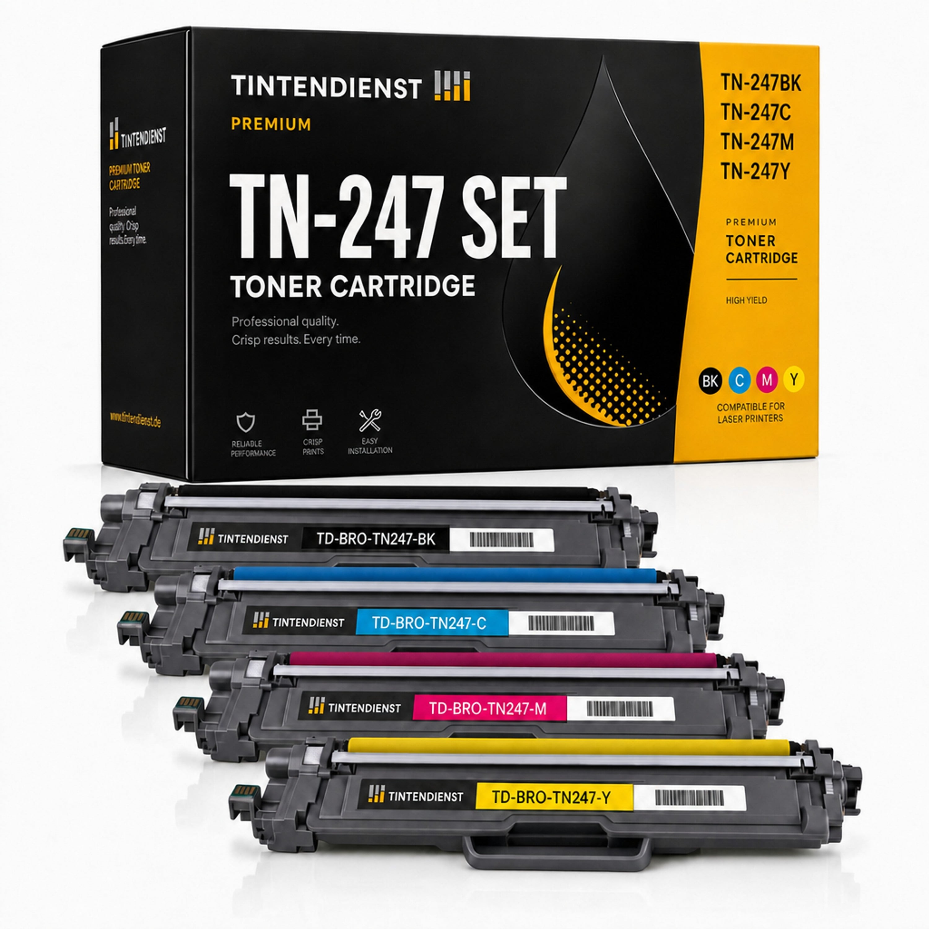 Set kompatibel zu Brother TN-247, 4 Toner