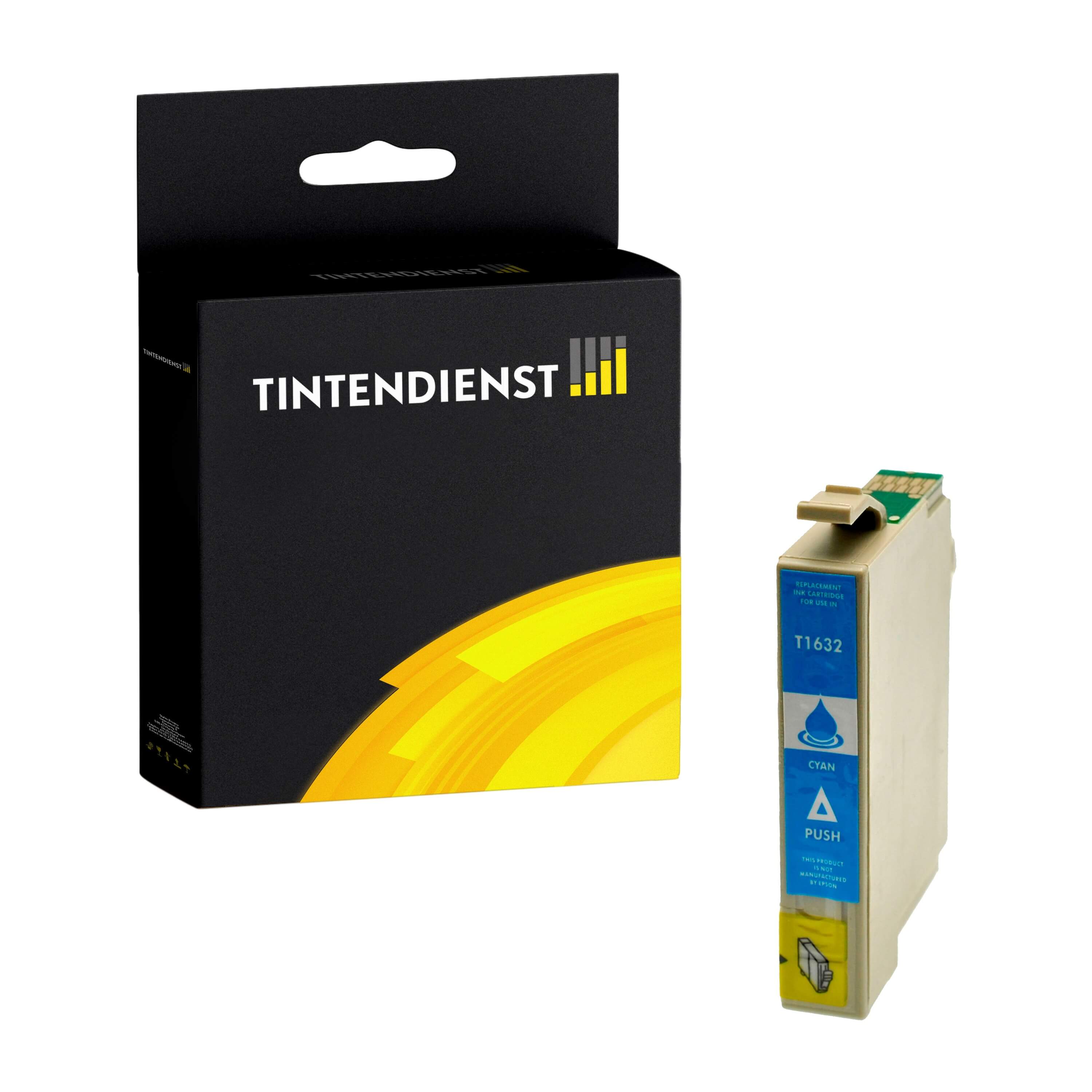 Tintendienst kompatibel für Epson Tintenpatrone C13T16324010 / 16XL Cyan [XL Füllmenge]