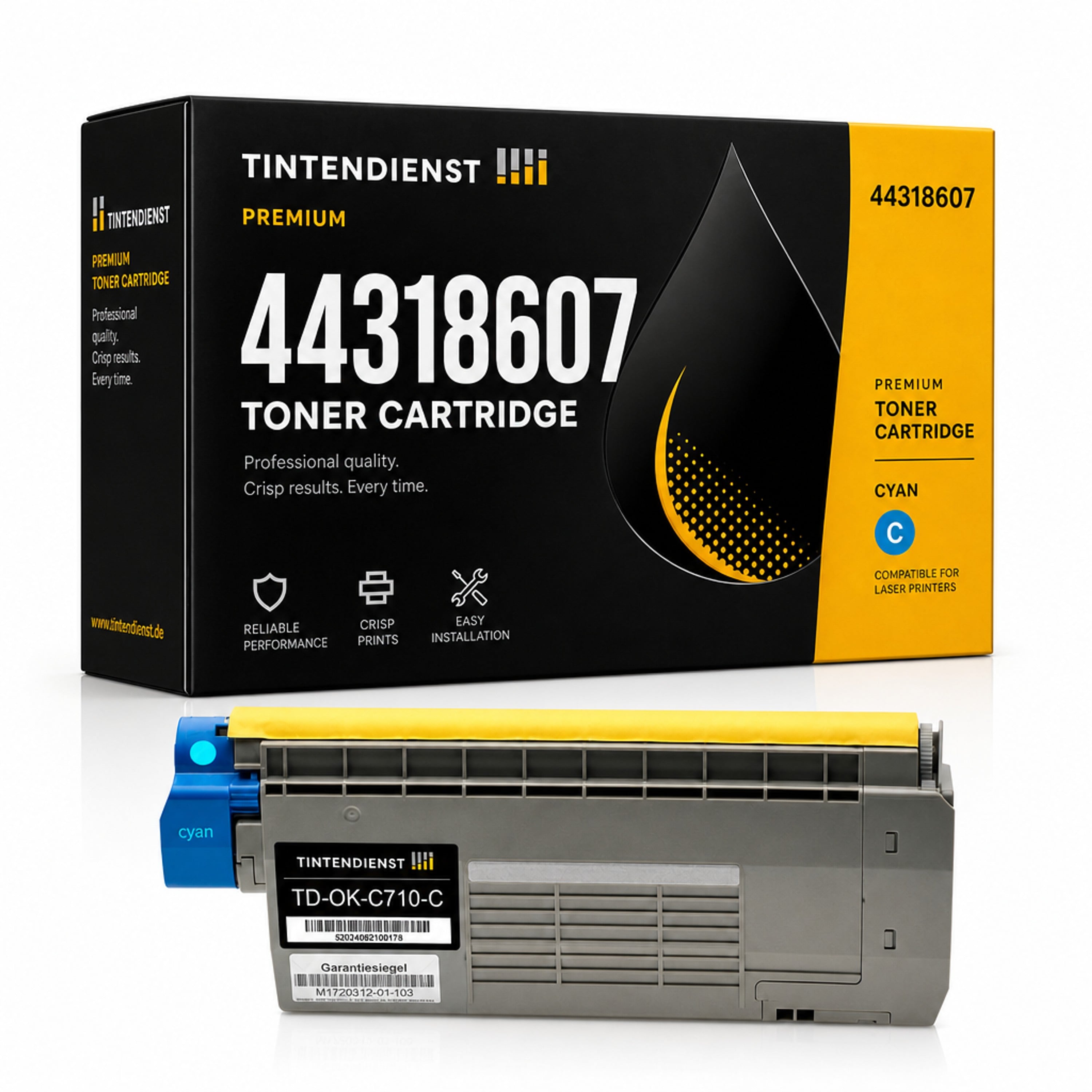 Toner kompatibel zu OKI 44318607, cyan