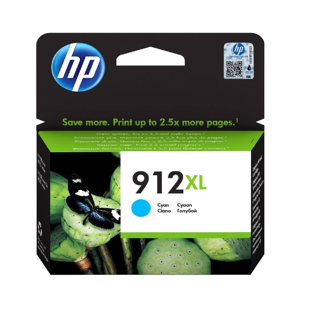 Original HP Tintenpatrone 3YL81AE / 912XL Cyan [XL Füllmenge]