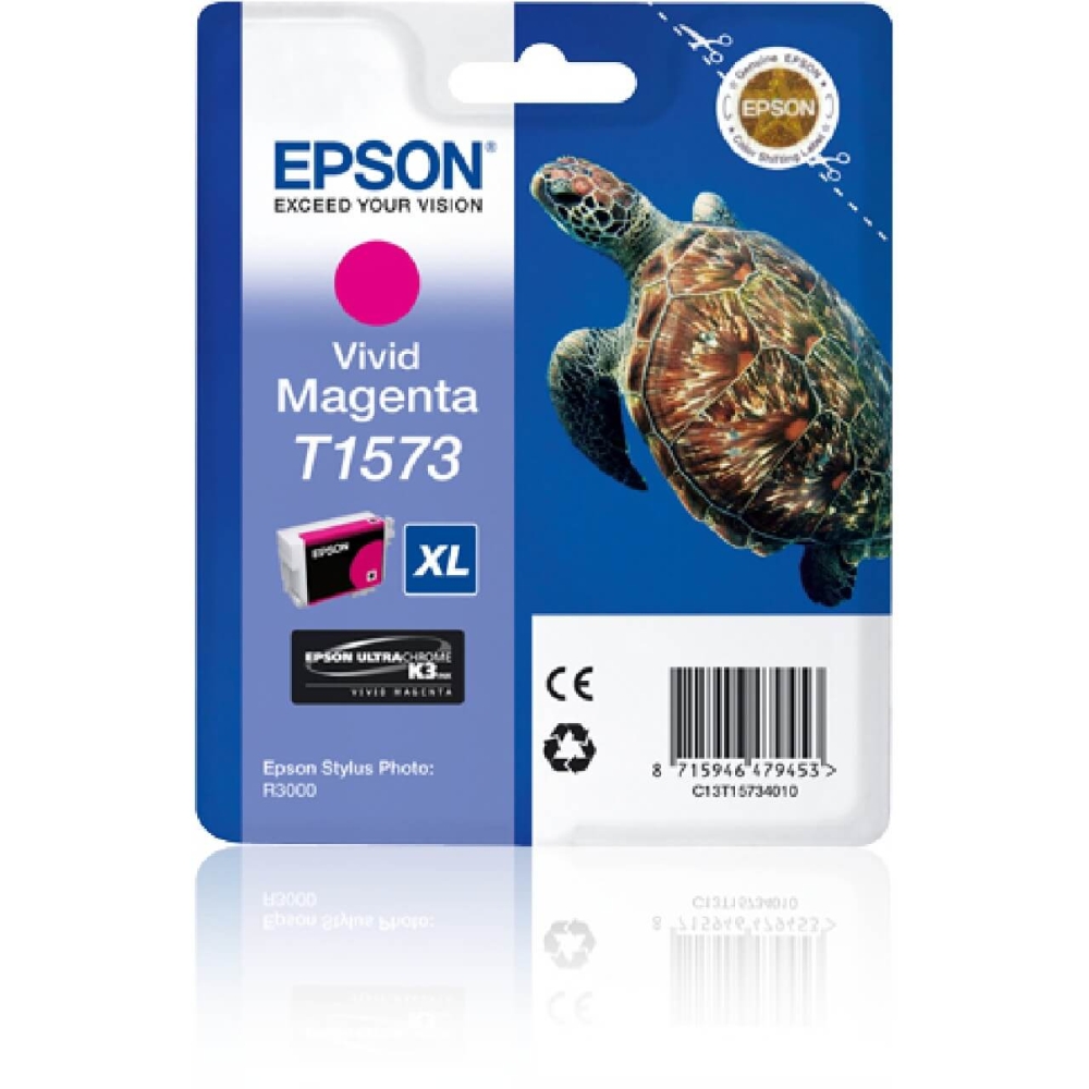 Original Epson Tintenpatrone C13T15734010 / T1573 Magenta