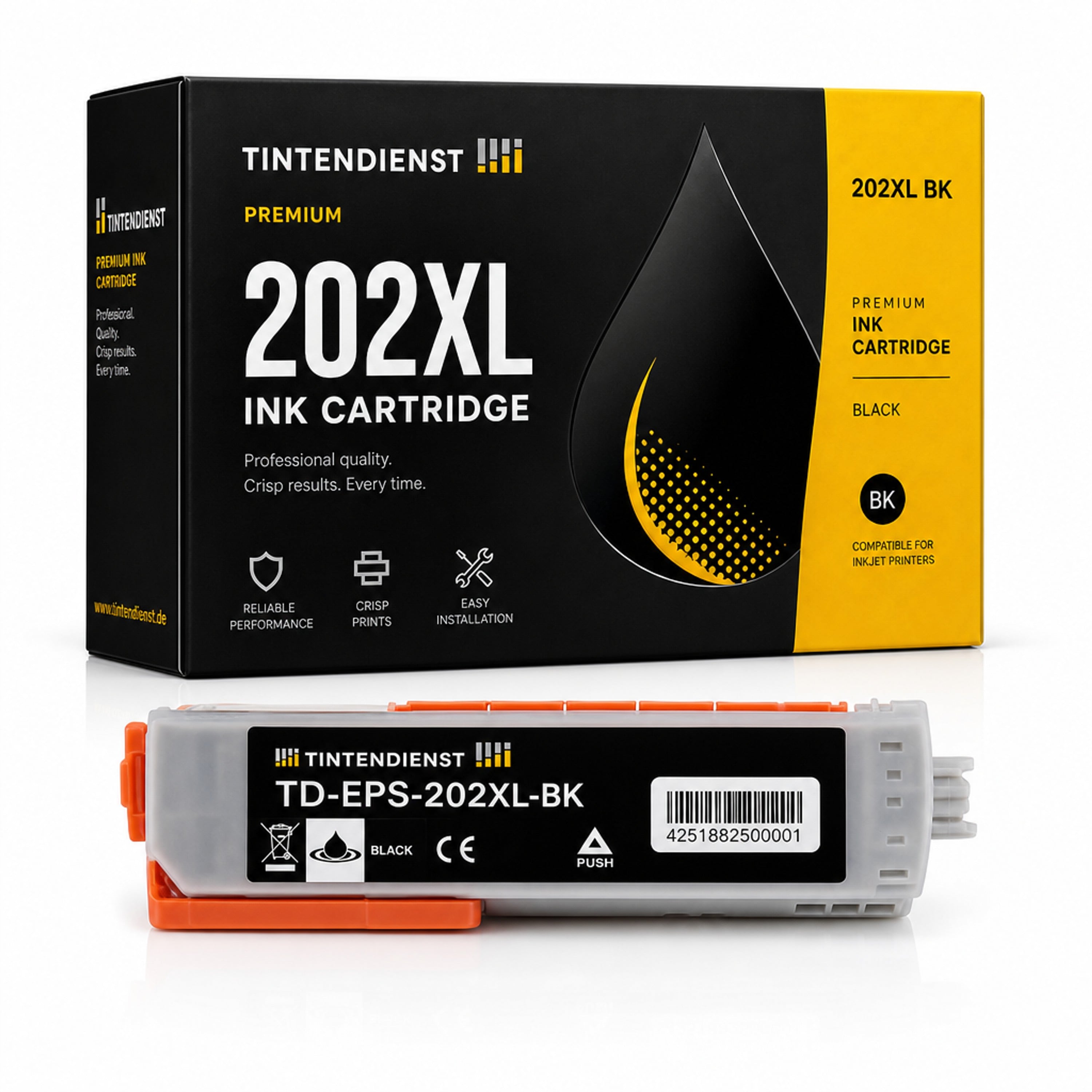 Druckerpatrone kompatibel zu Epson 202XL, schwarz
