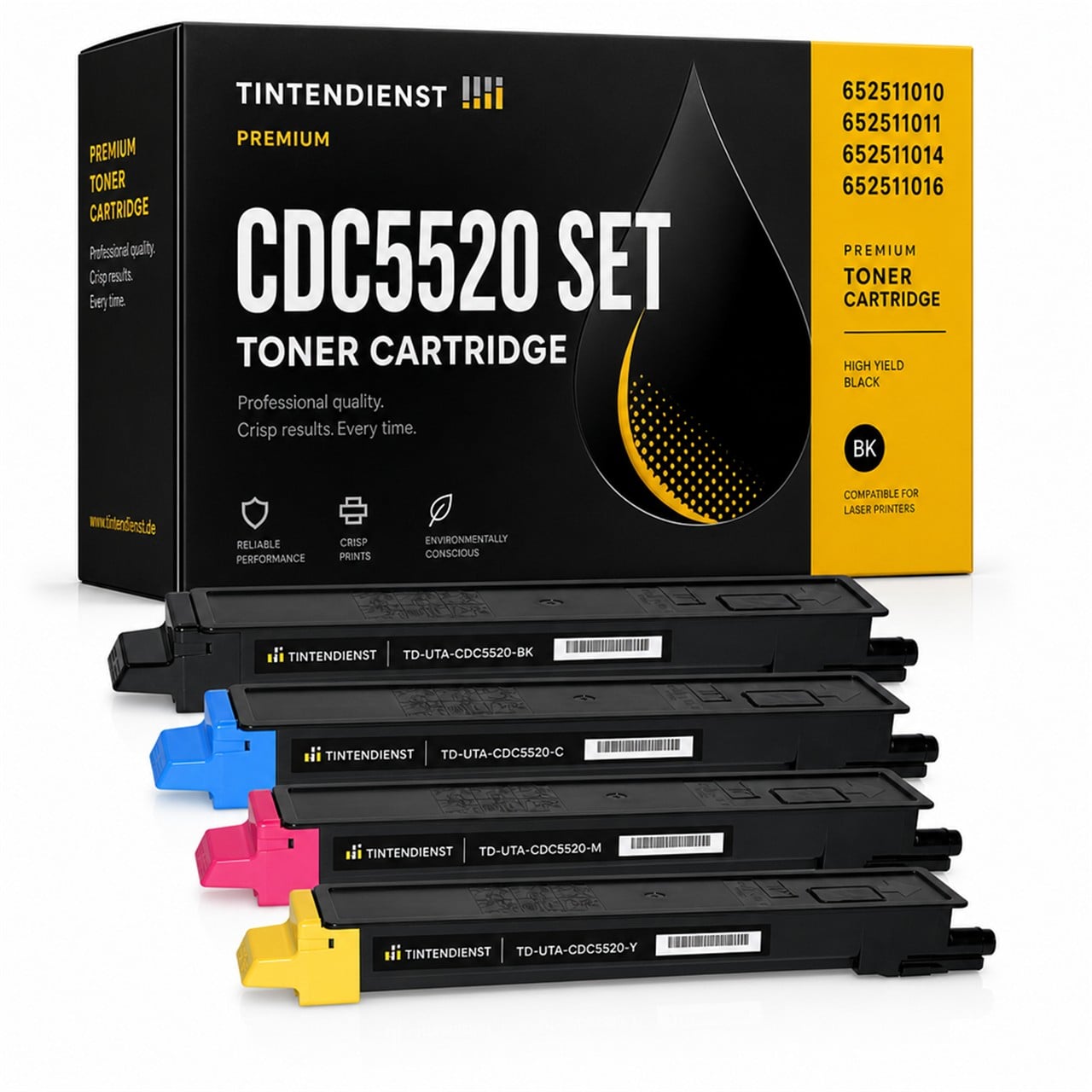 Set kompatibel zu Utax 652511010, 4 Toner
