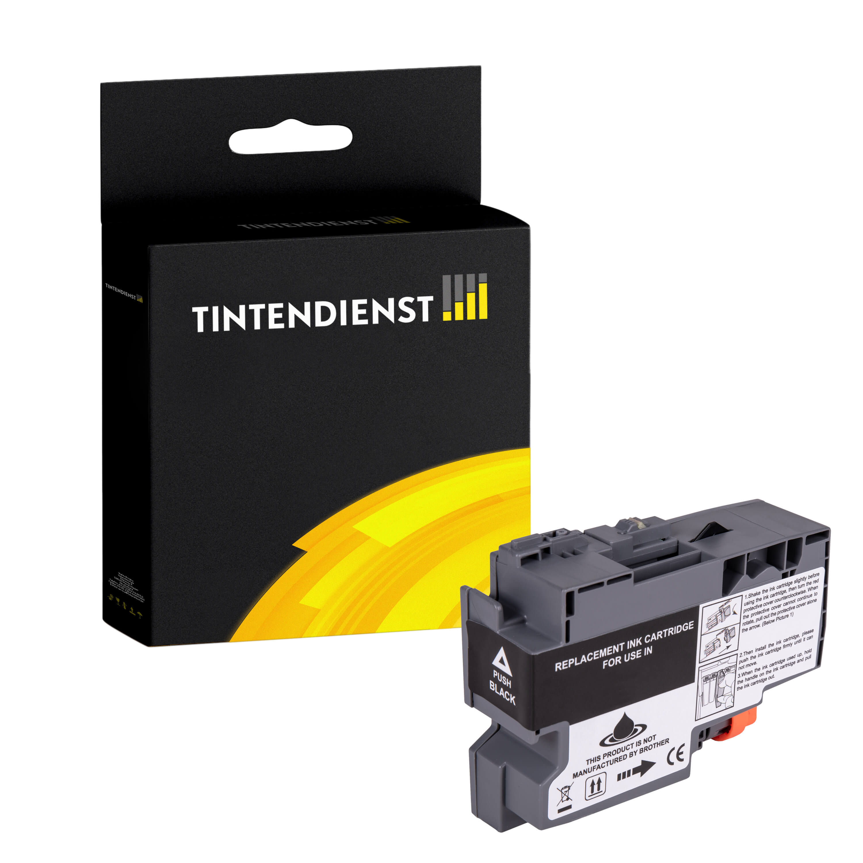 Tintendienst kompatibel für Brother Tintenpatrone LC-424BK Schwarz [XL Füllmenge]