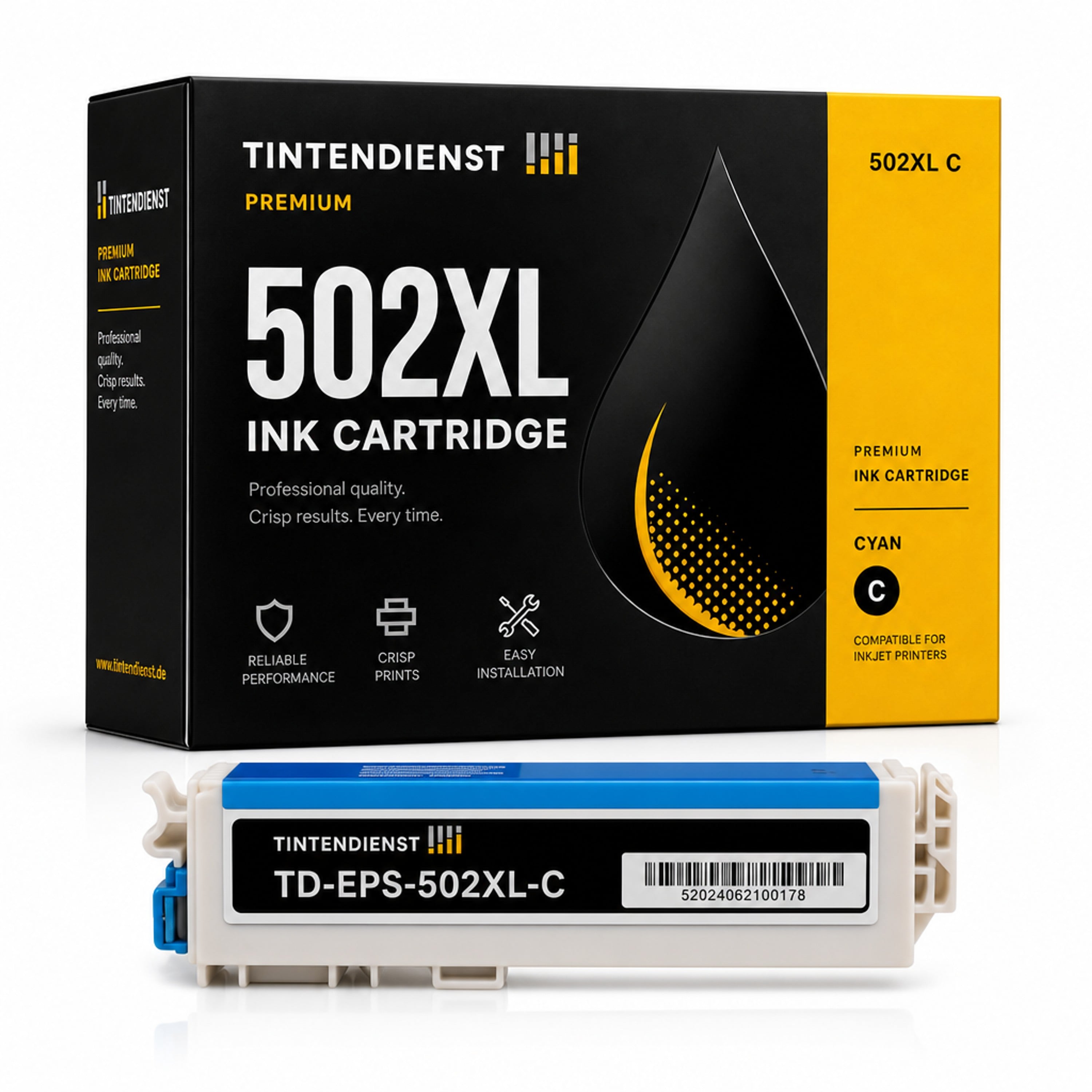 Druckerpatrone kompatibel zu Epson 502XL, cyan