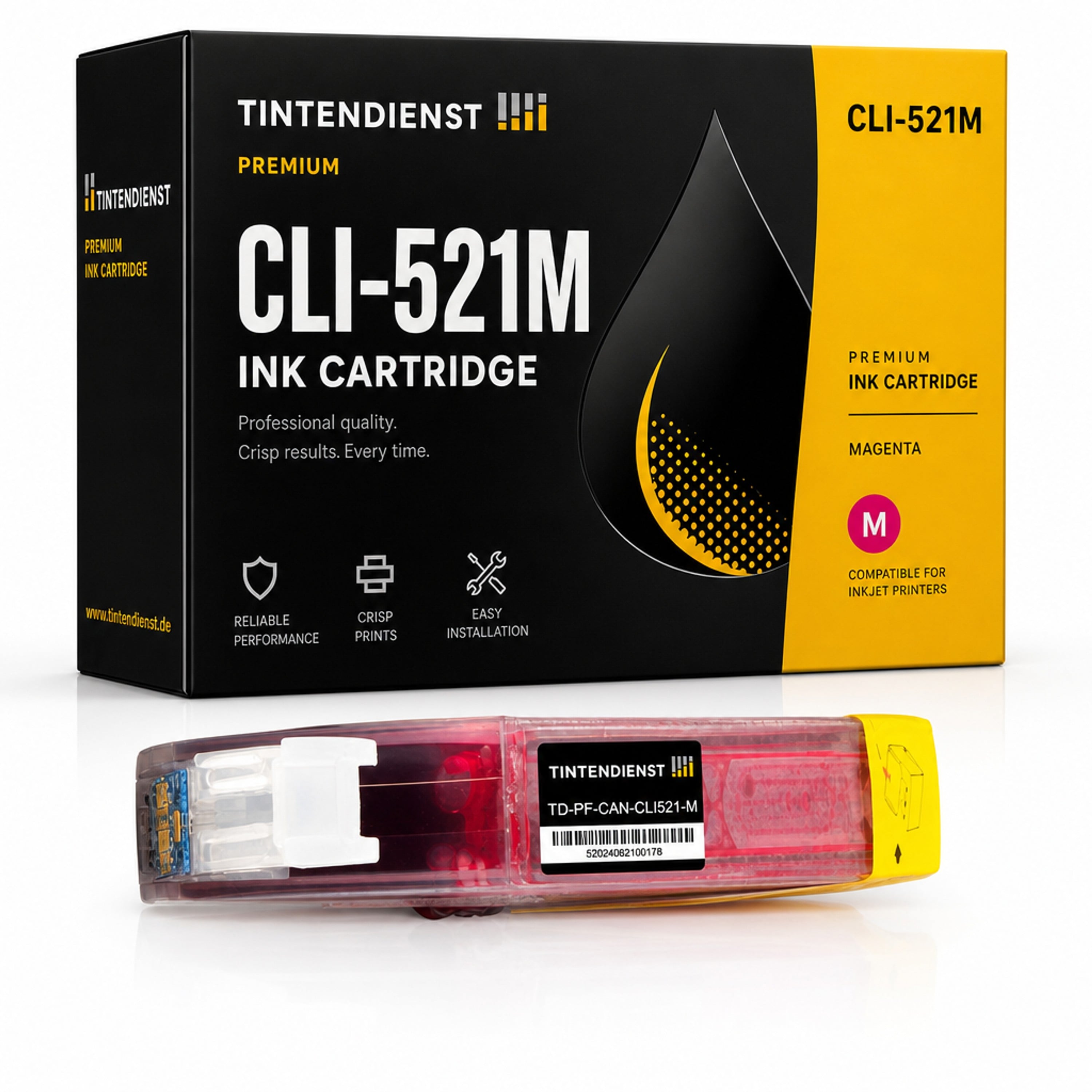 Druckerpatrone kompatibel zu Canon CLI-521M, magenta