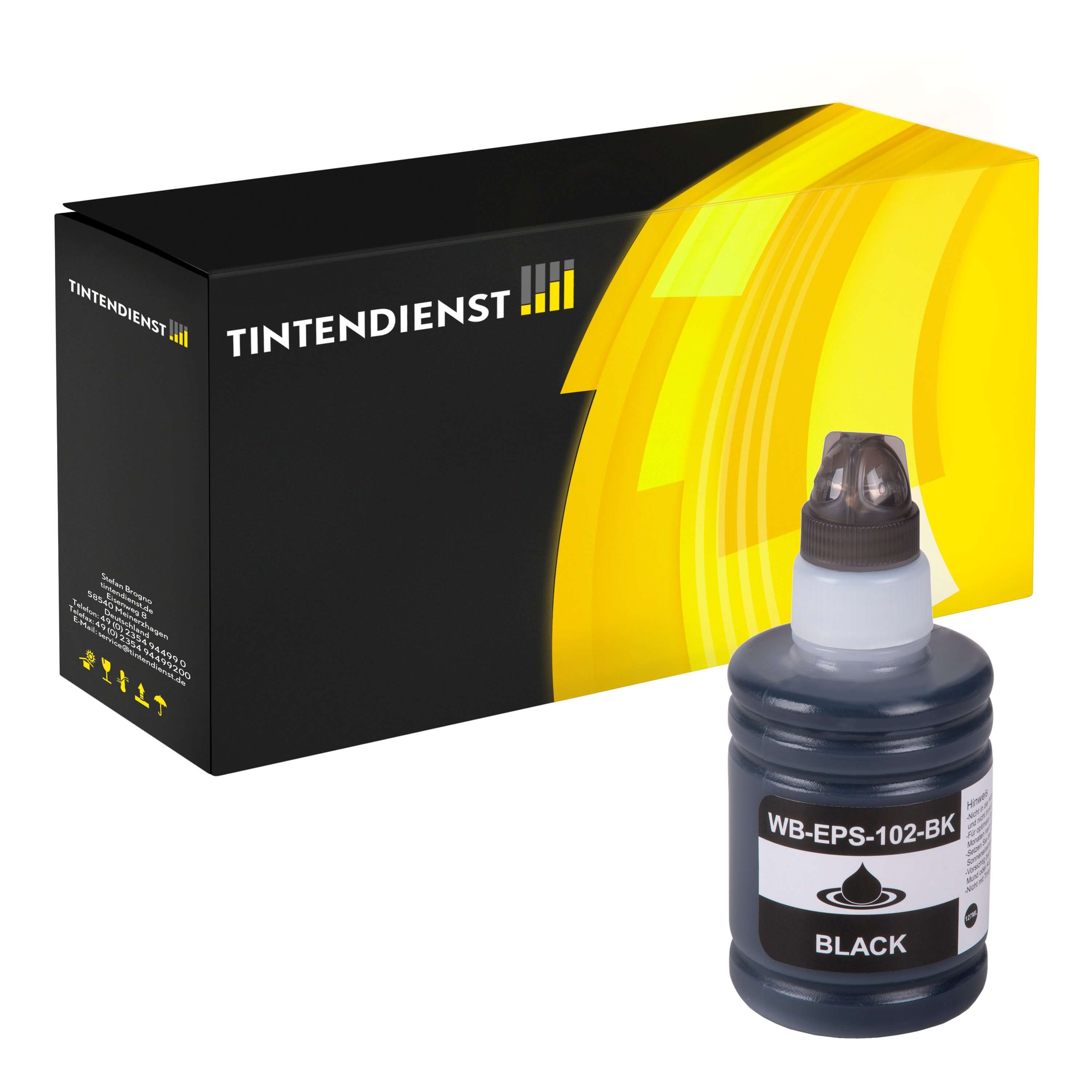 Tintendienst kompatibel für Epson Tintenpatrone C13T03R140 / 102 Schwarz